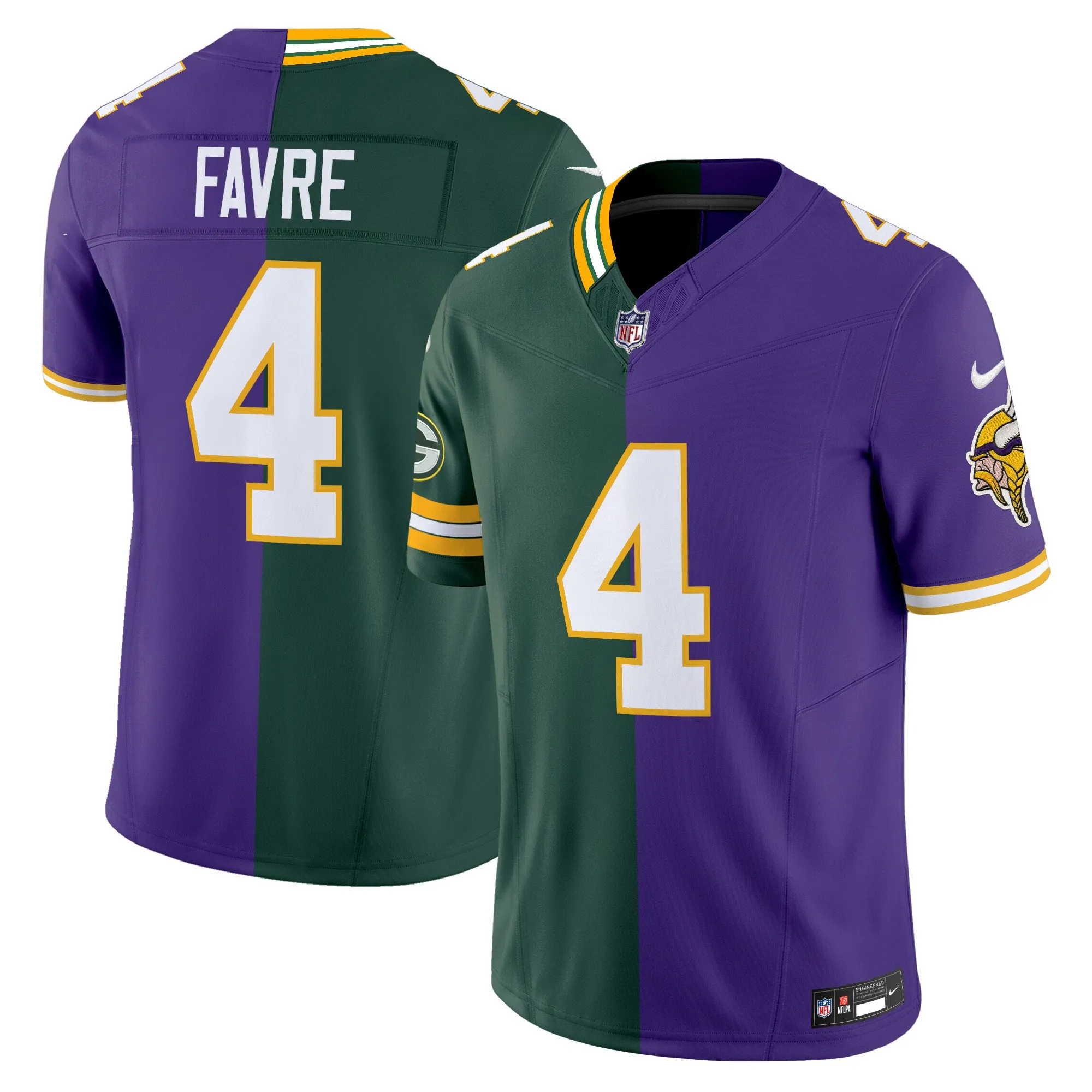 Brett Favre Split Vapor Limited Jersey - All Stitched