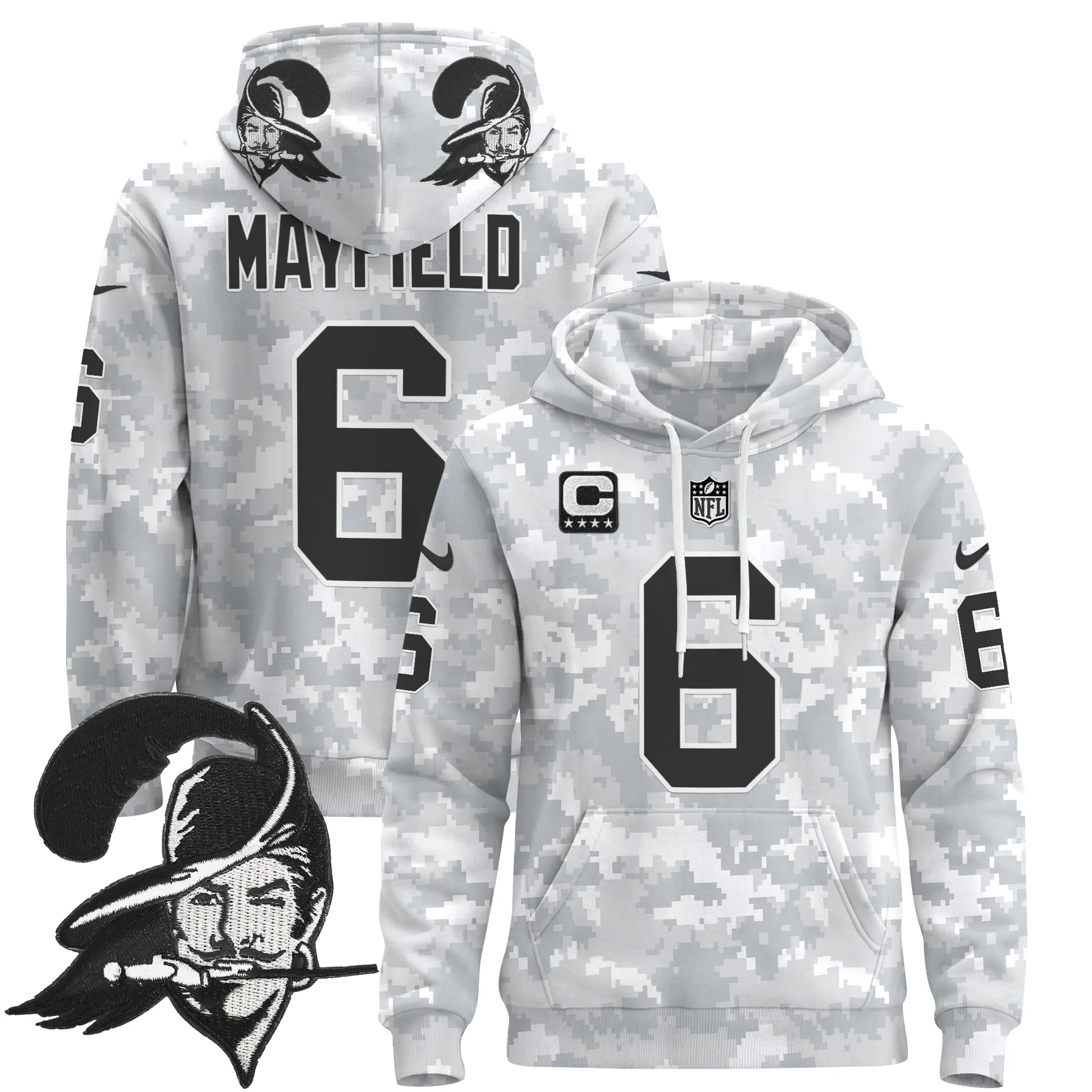 Buccaneers 2024 Salute to Service Pullover Hoodie - All Stitched