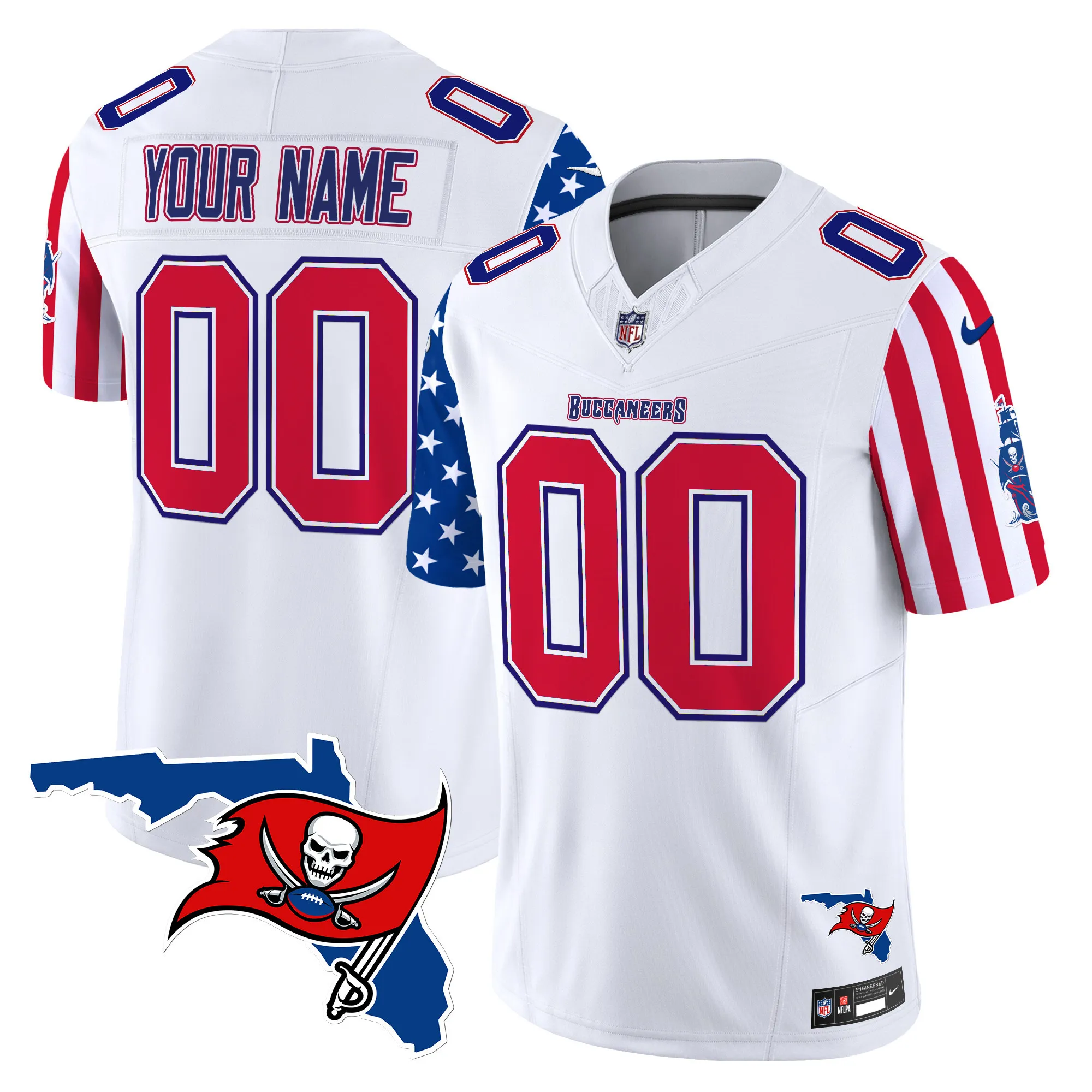 Buccaneers American Style Vapor Limited Custom Jersey - All Stitched