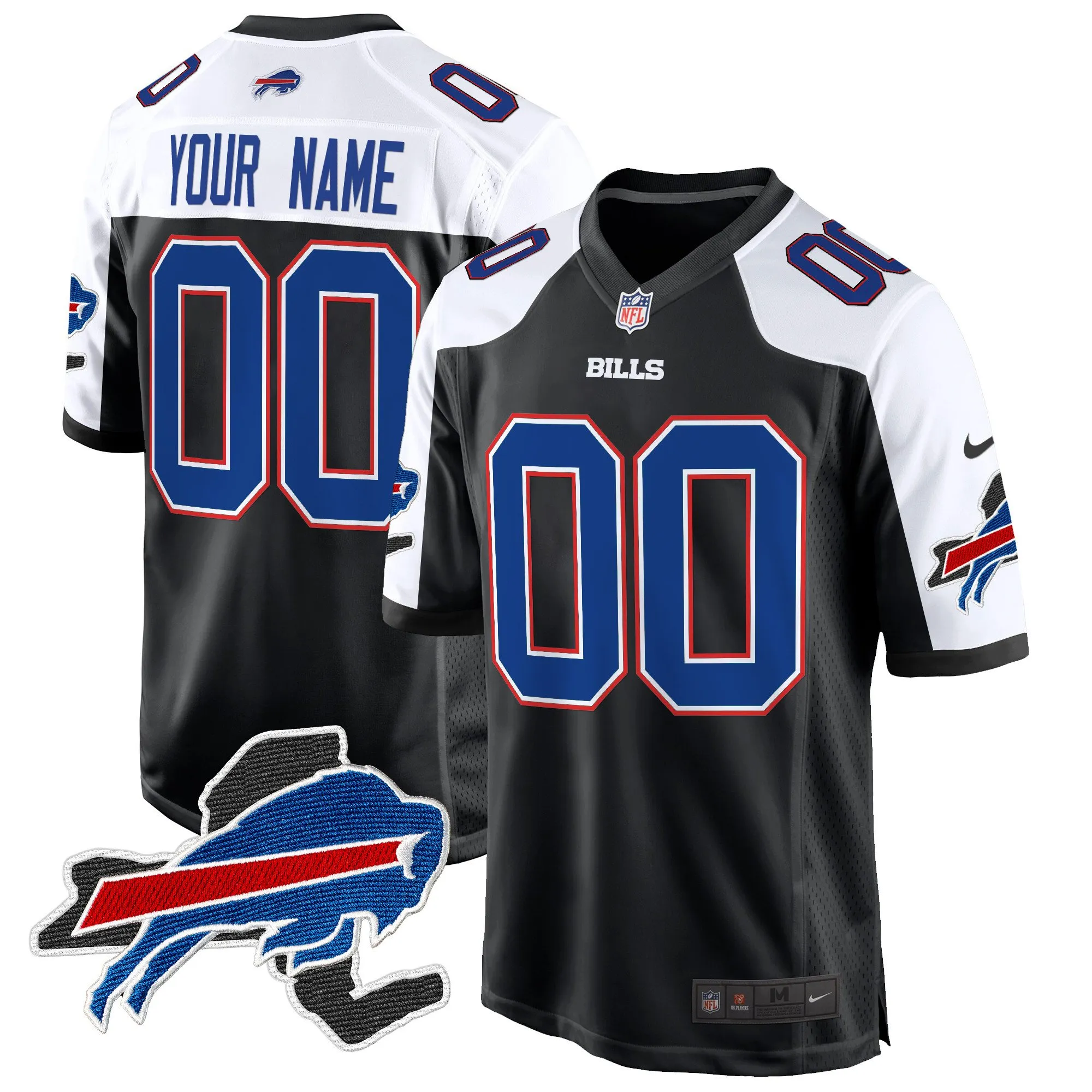 Buffalo Bills New York Patch Game Custom Jersey - All Stitched