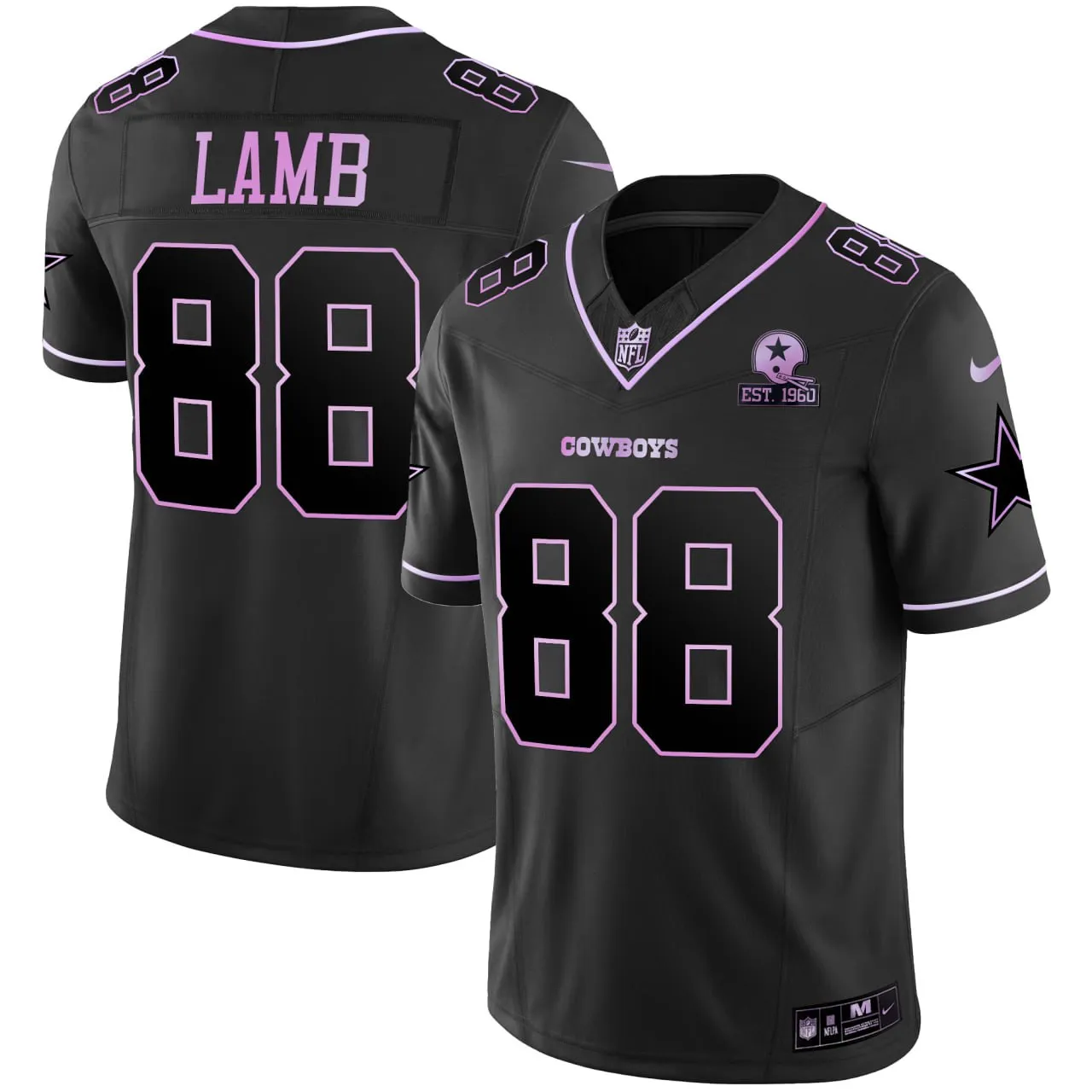 CeeDee Lamb Dallas Cowboys Deep Purple Jersey - All Stitched