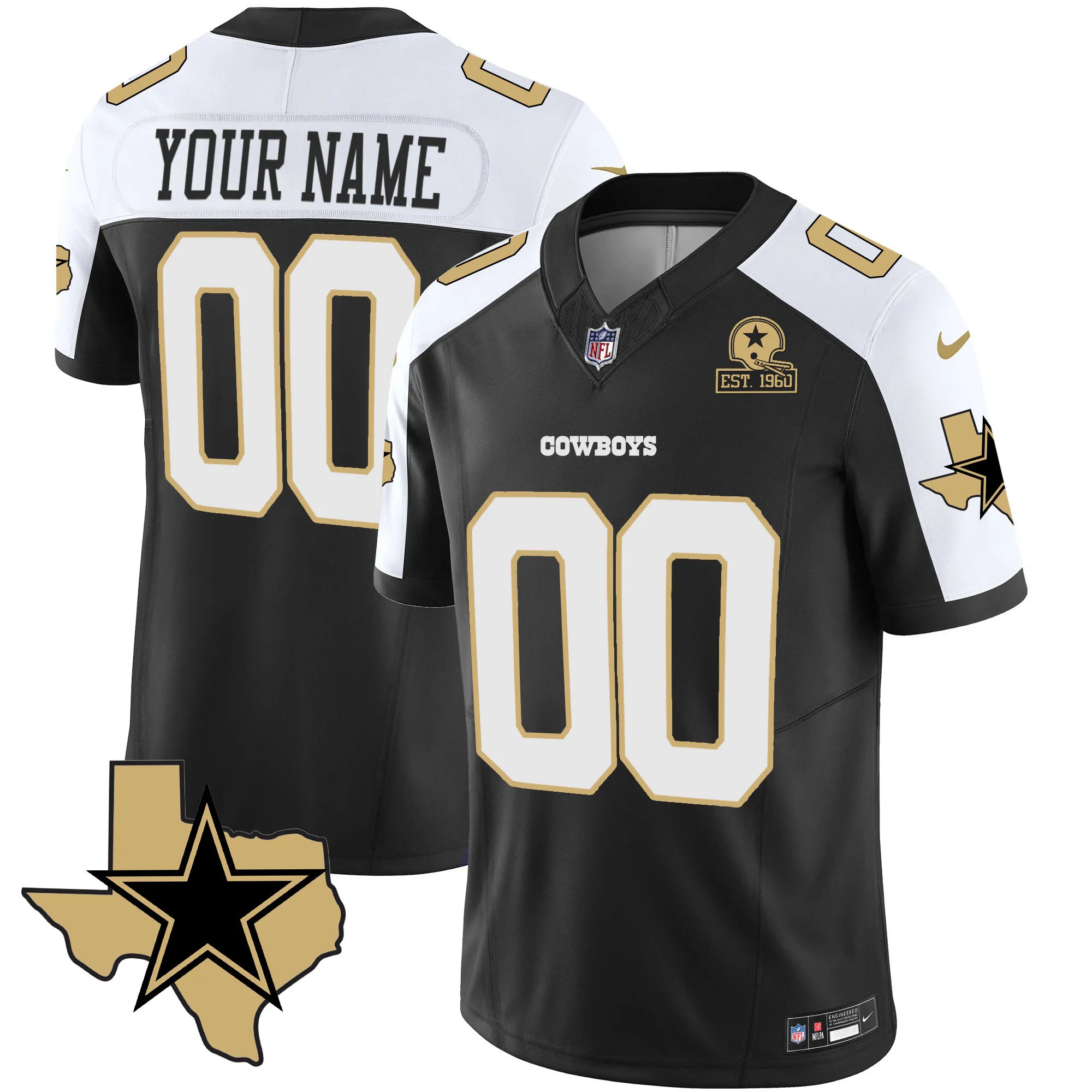 Cowboys Special Vapor Limited Custom Jersey - All Stitched