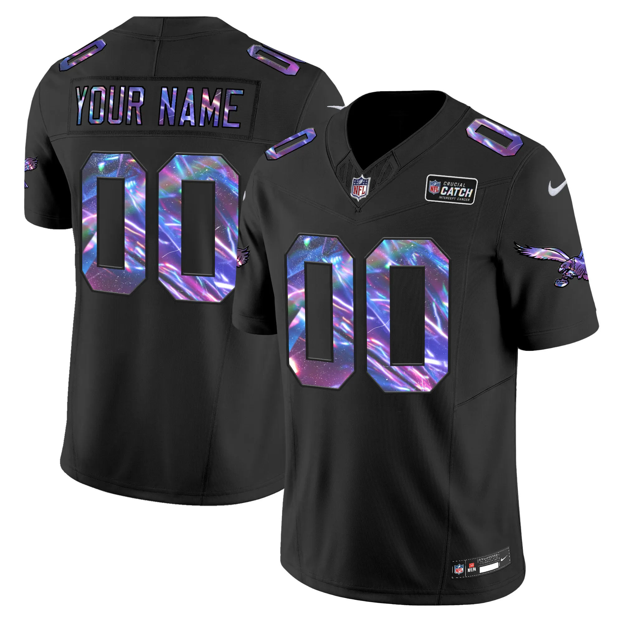 Eagles 2024 Crucial Catch Vapor Limited Custom Jersey - All Stitched