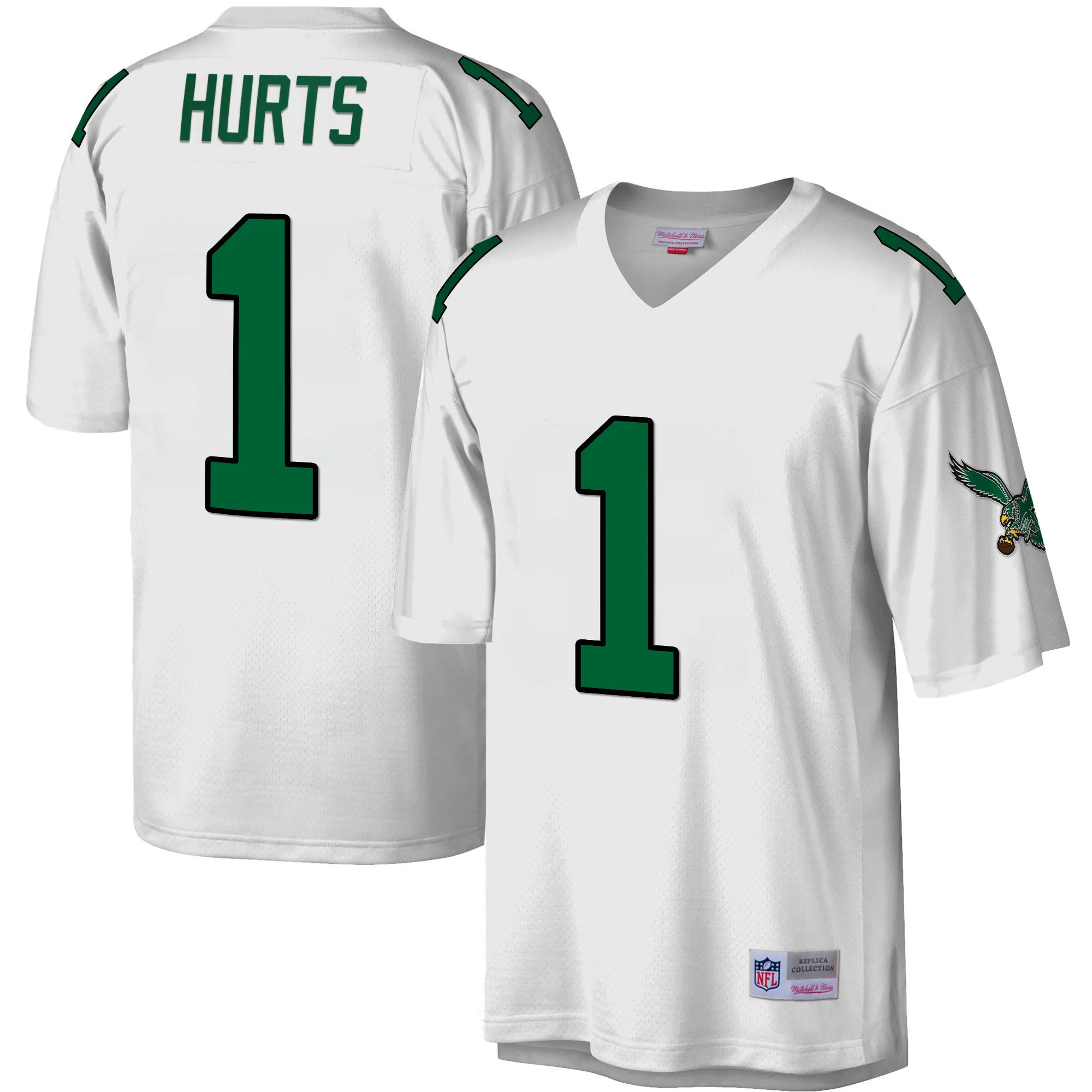 Eagles Big & Tall 1990 Legacy White Jersey - All Stitched