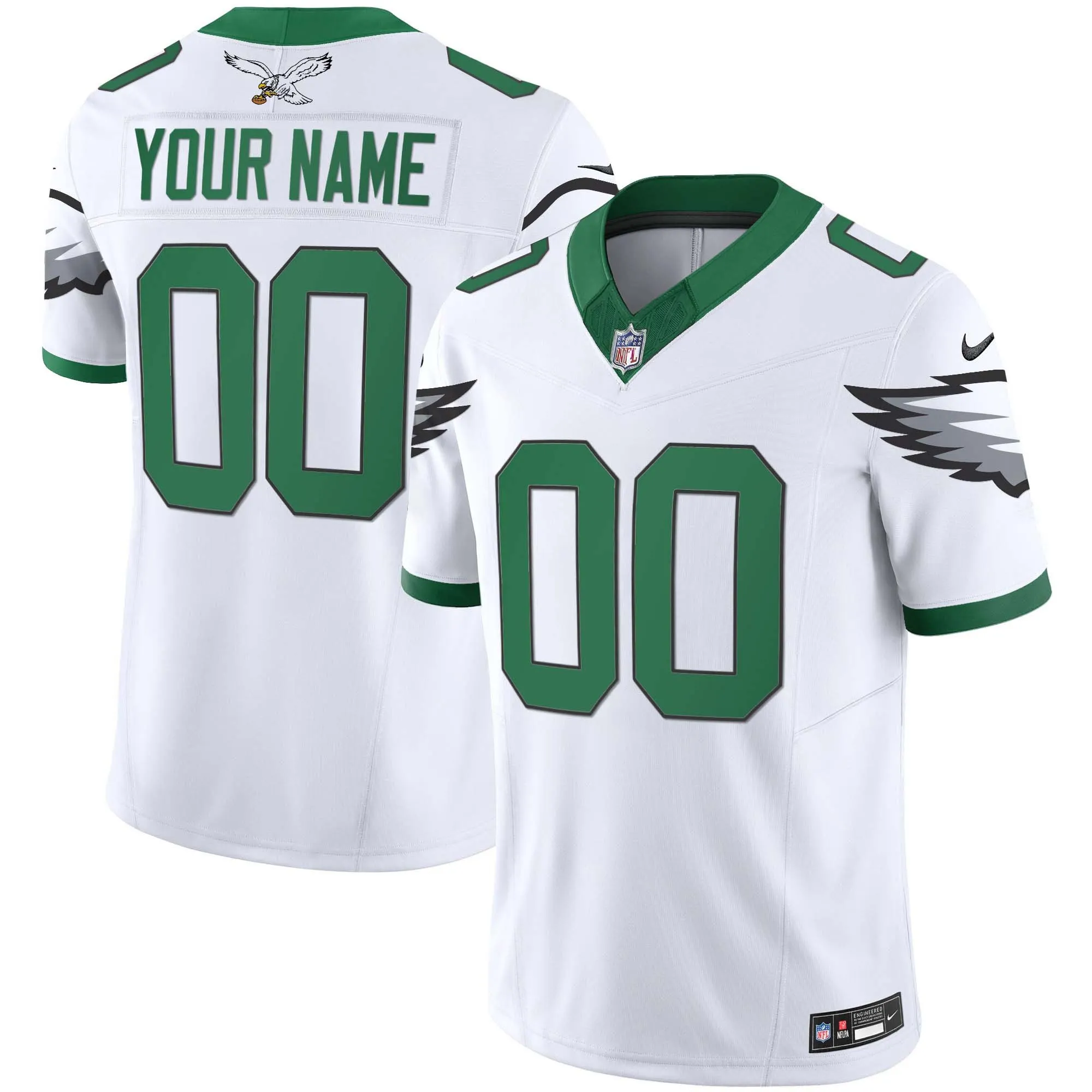 Eagles Kelly Green Vapor Limited Custom Jersey V3 - All Stitched