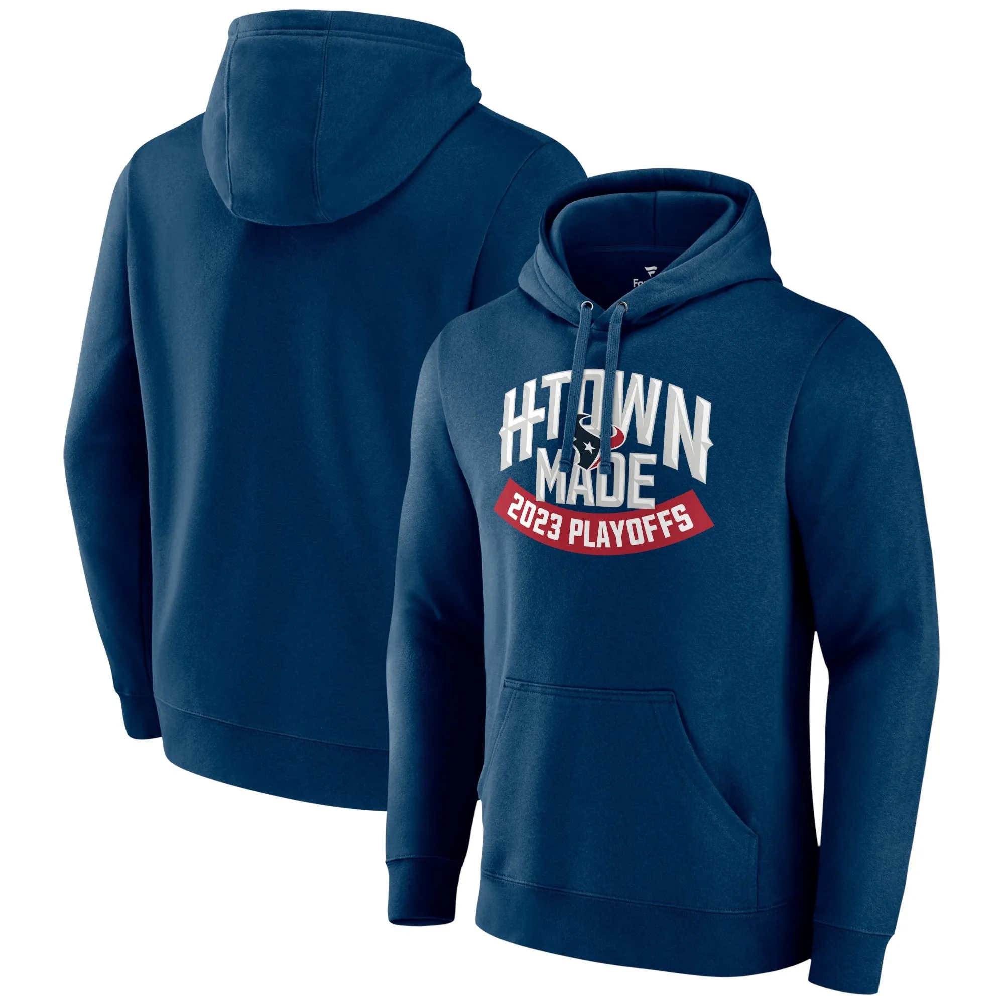 Houston Texans Navy 2023 NFL Playoffs H-Town Pullover Hoodie - Printed