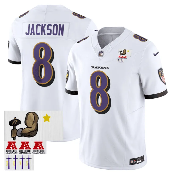Lamar Jackson Baltimore Ravens Practice Jersey - Practice Patch - All Stitched