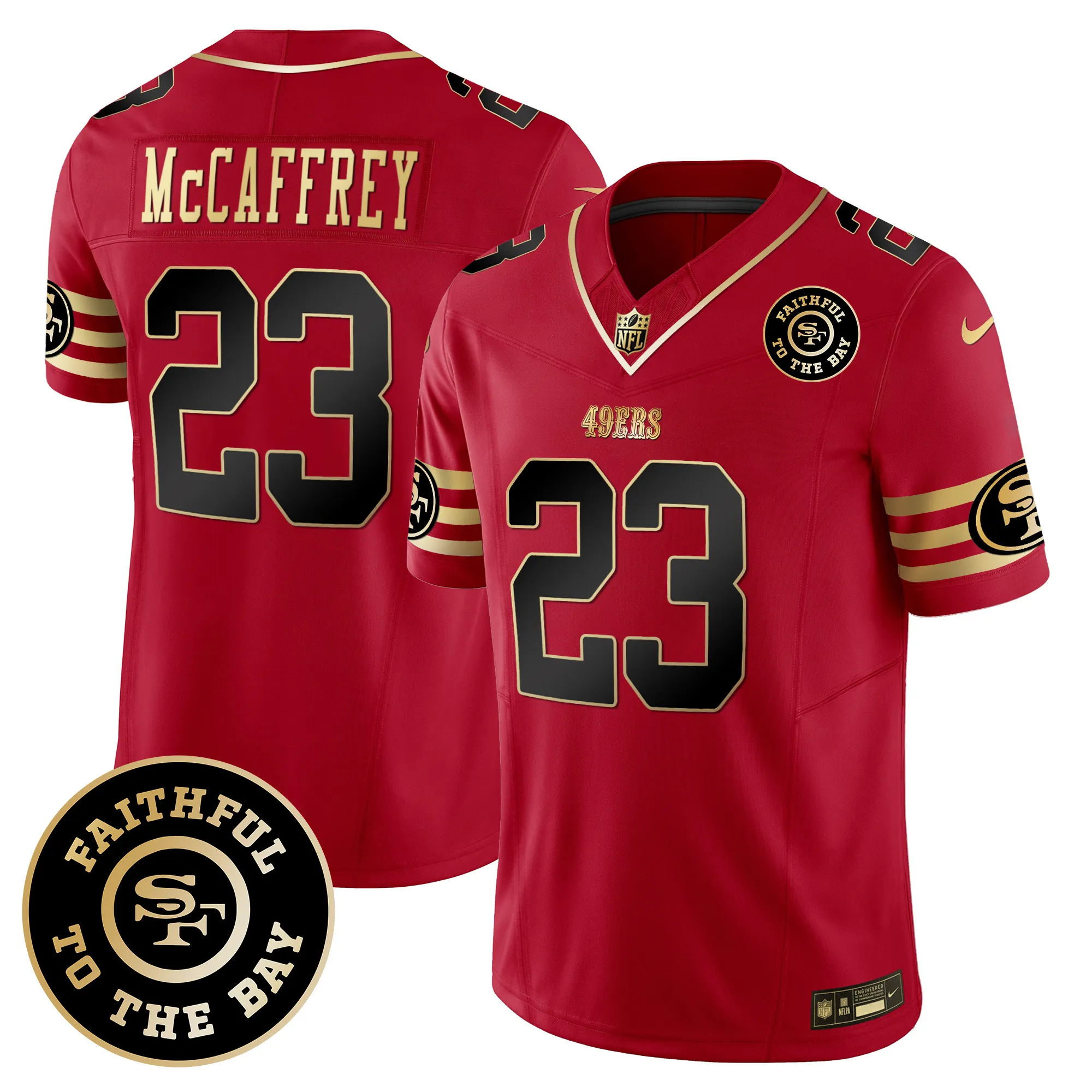 Men's 49ers Faithful To The Bay Patch Vapor Limited Jersey V6 - All Stitched