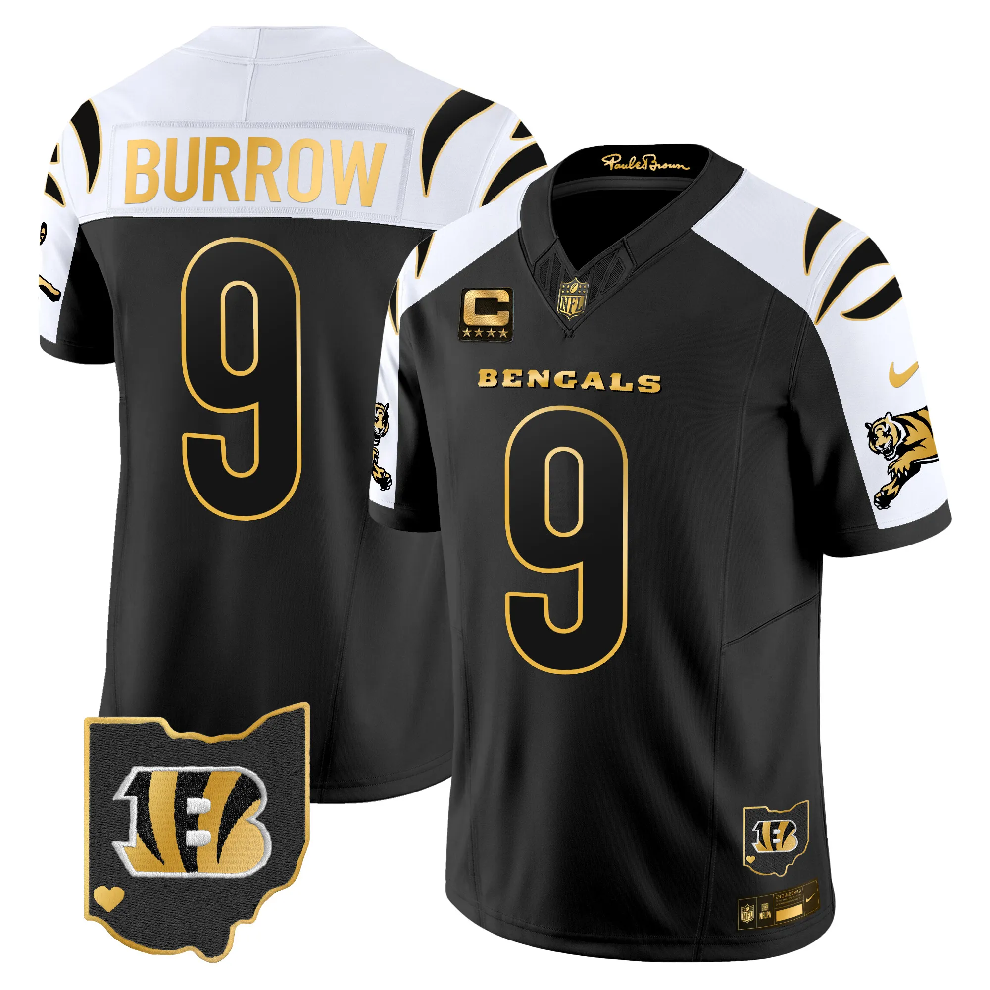 Men's Bengals 2024 Gold Vapor Limited Jersey - All Stitched
