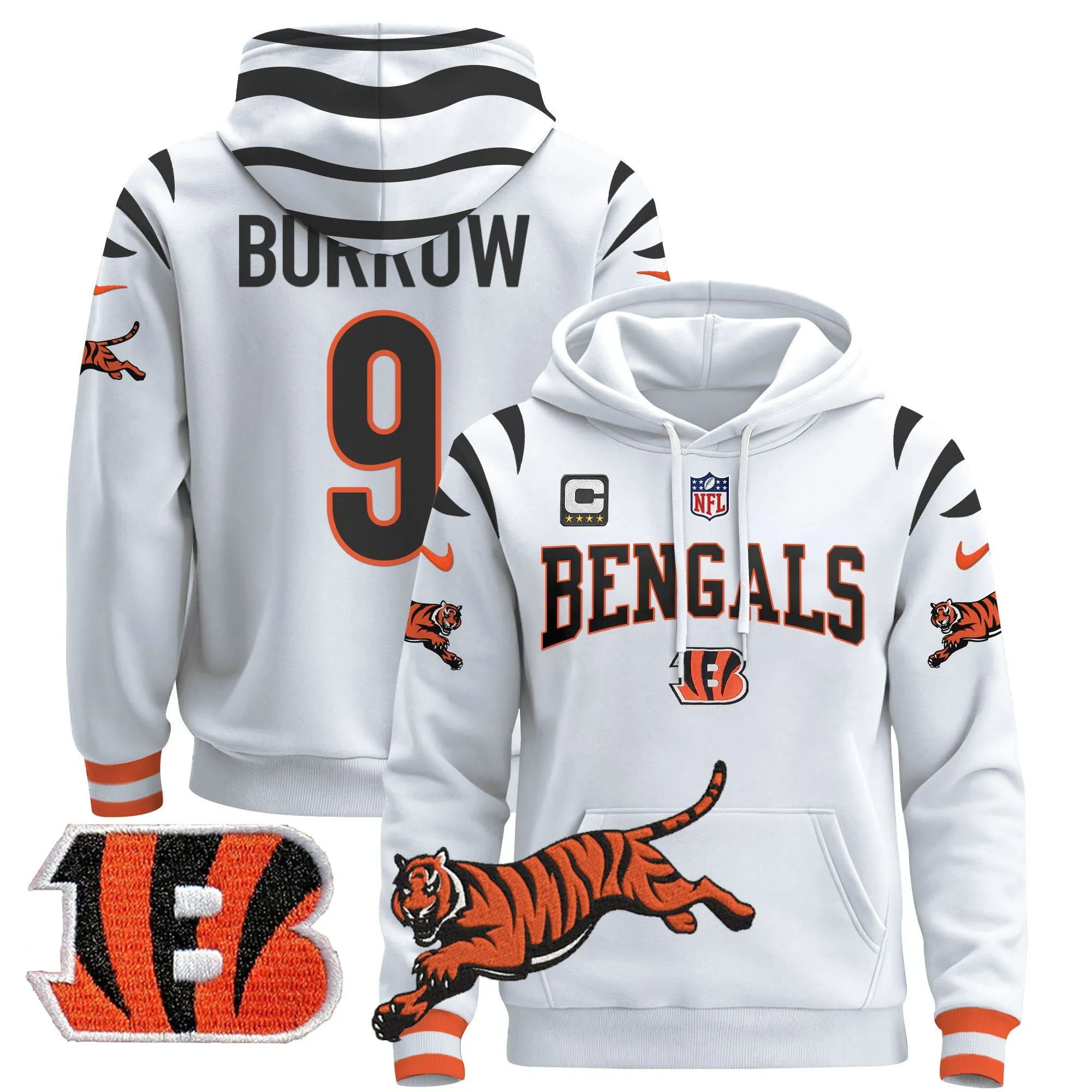 Men's Bengals 2024 Pullover Hoodie V2 - All Stitched