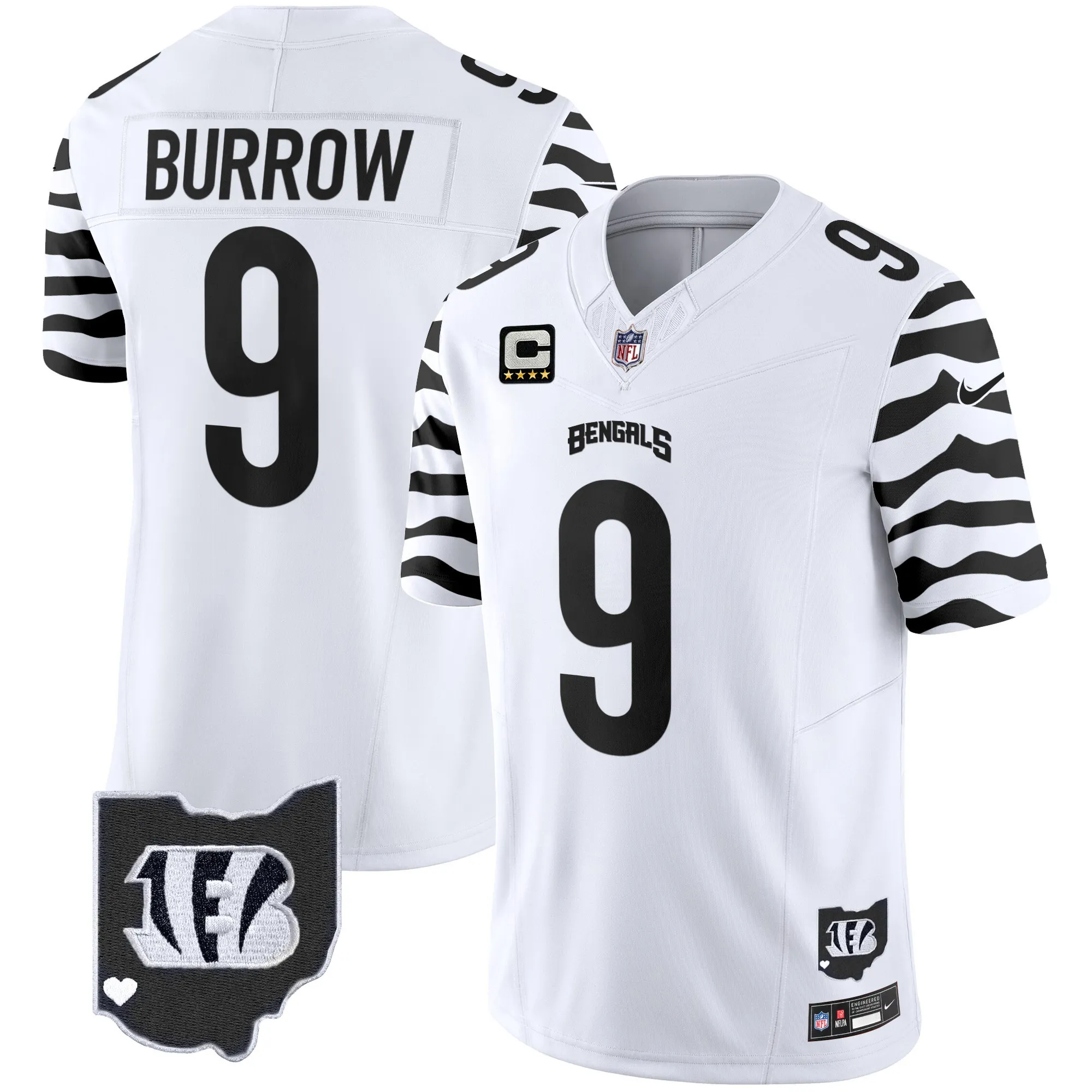 Men's Bengals Stripes Vapor Limited Jersey - All Stitched