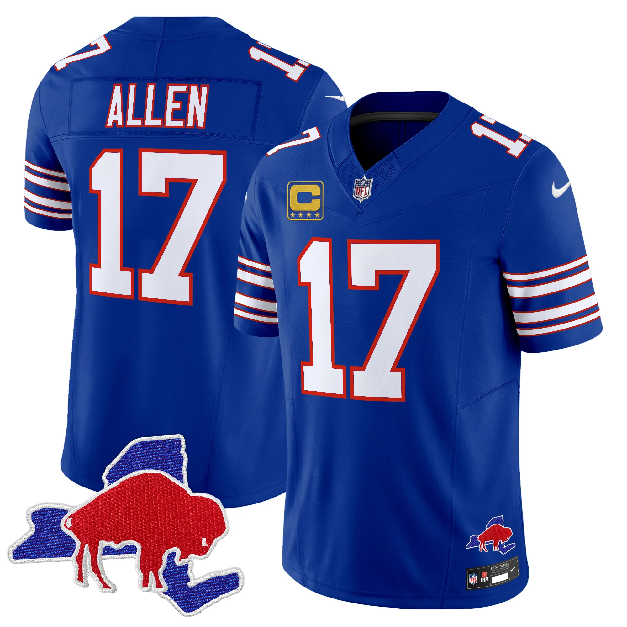 Men's Bills Throwback 2024 Vapor Limited Jersey - All Stitched