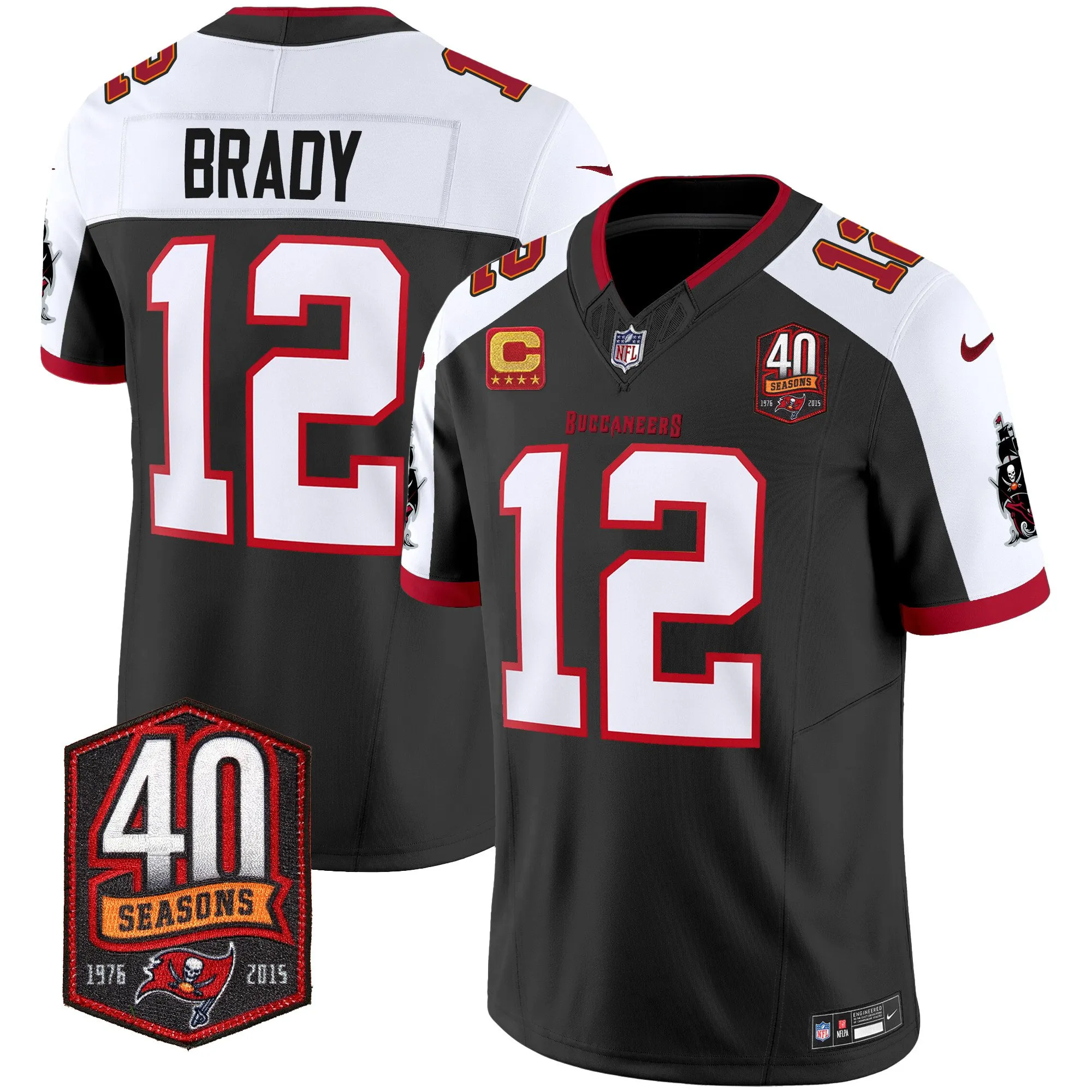 Men's Buccaneers 40th Season Patch Vapor Limited Jersey - All Stitched