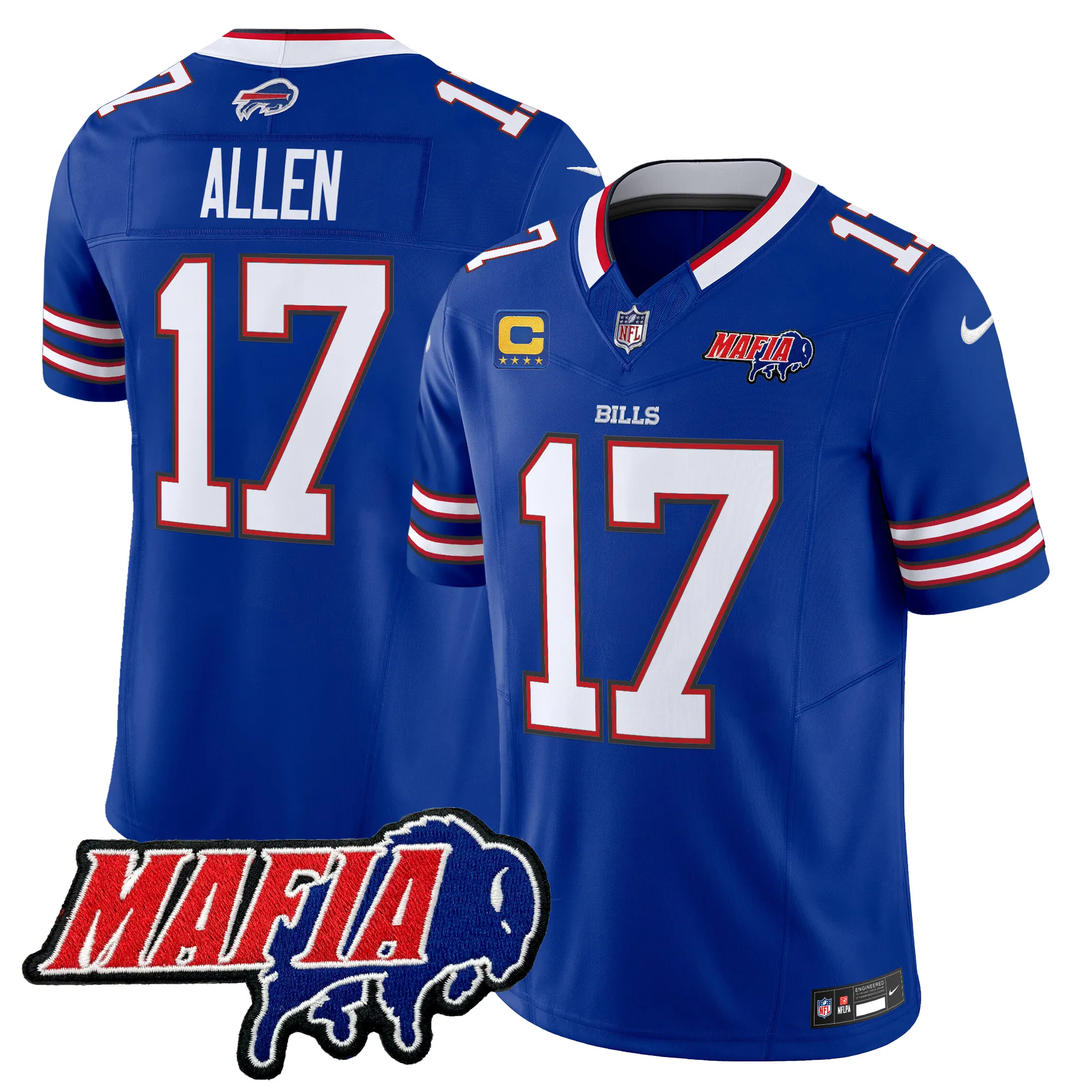 Men's Buffalo Bills 2024 Bills Mafia Patch Vapor Limited Jersey - All Stitched