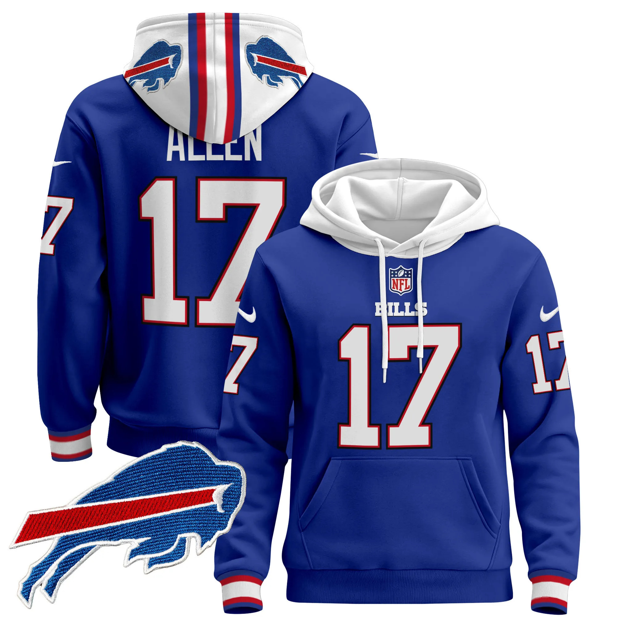 Men's Buffalo Bills 2024 Pullover Hoodie - All Stitched