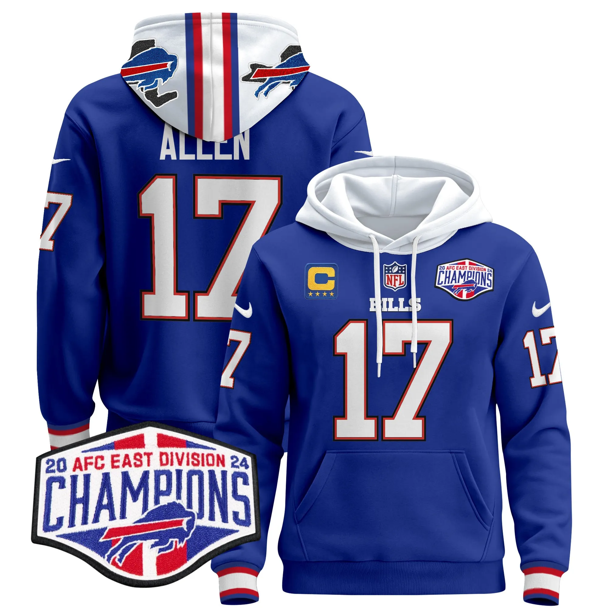 Men's Buffalo Bills 2024 Pullover Hoodie V2 - All Stitched