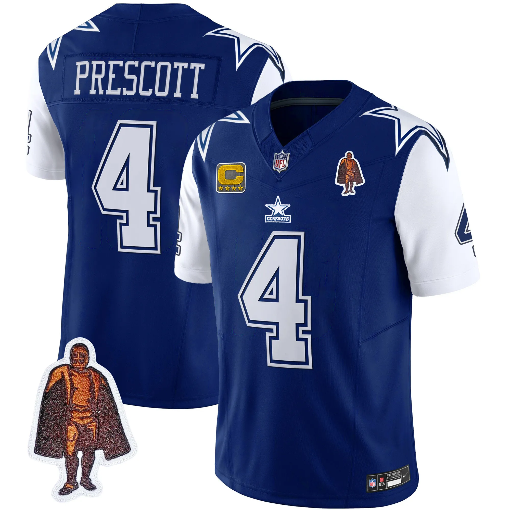 Men's Cowboys Throwback Limited Vapor Jersey V2 - All Stitched