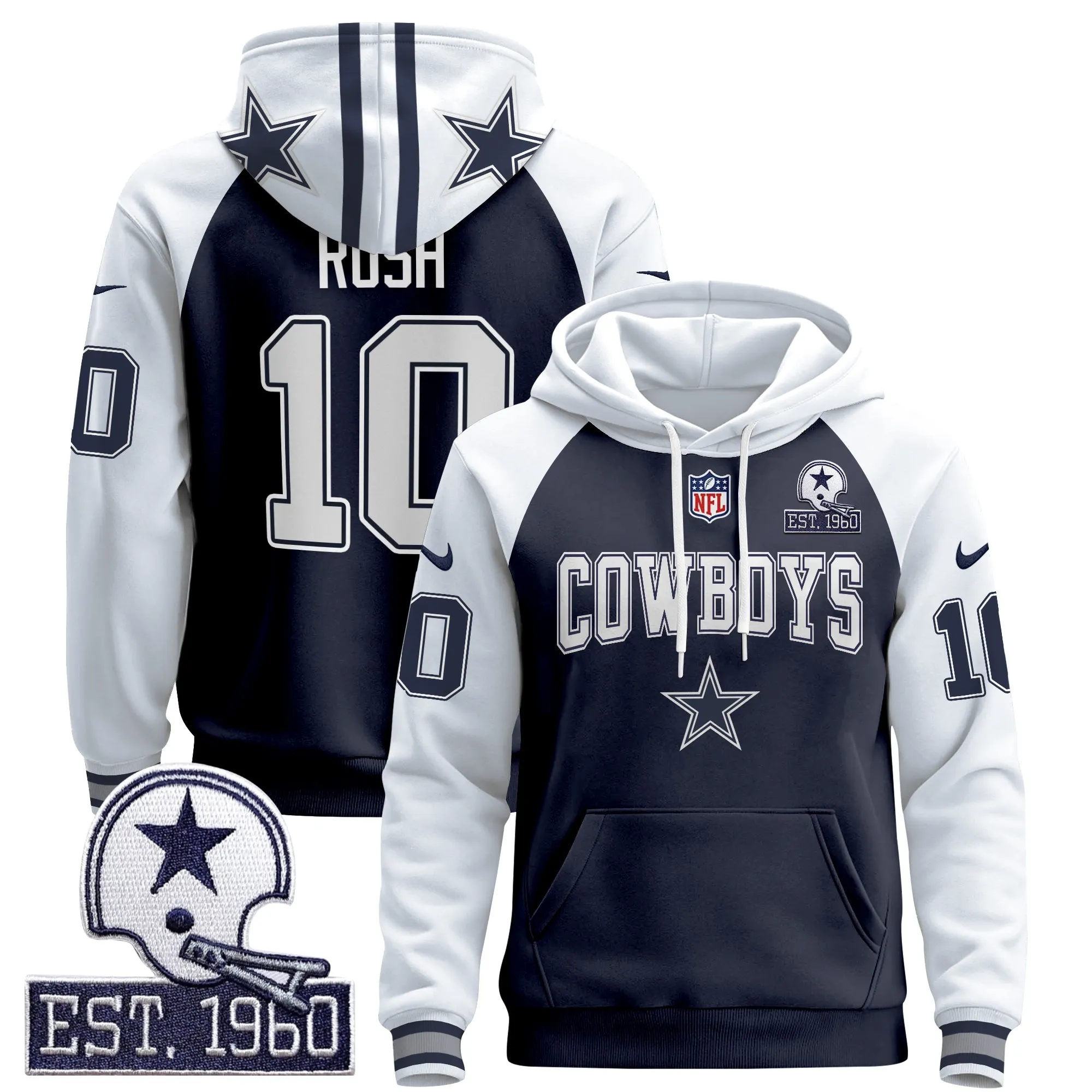 Men's Dallas Cowboys 2024 Pullover Hoodie V2 - All Stitched
