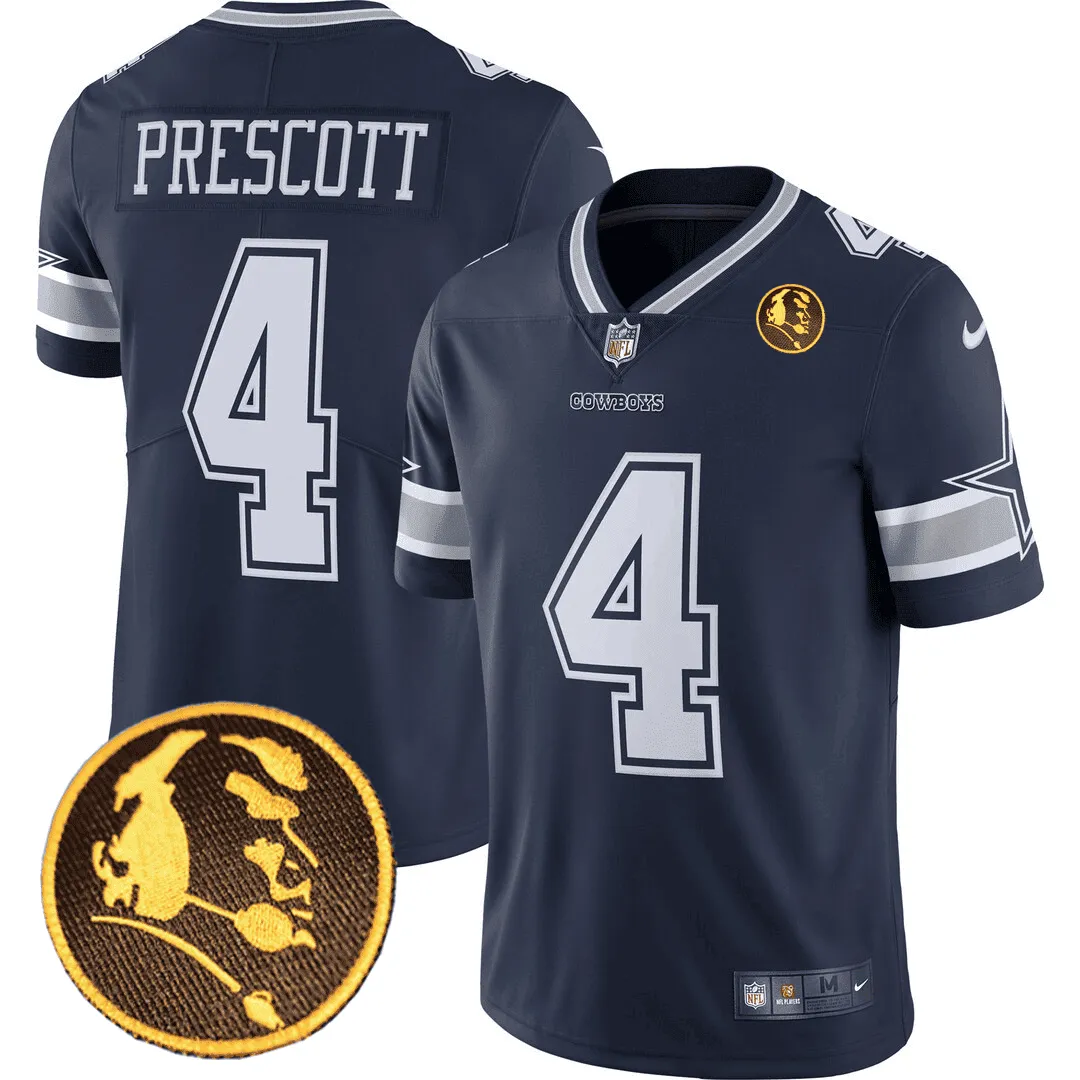Men's Dallas Cowboys John Madden Honoring Patch Jersey - All Stitched