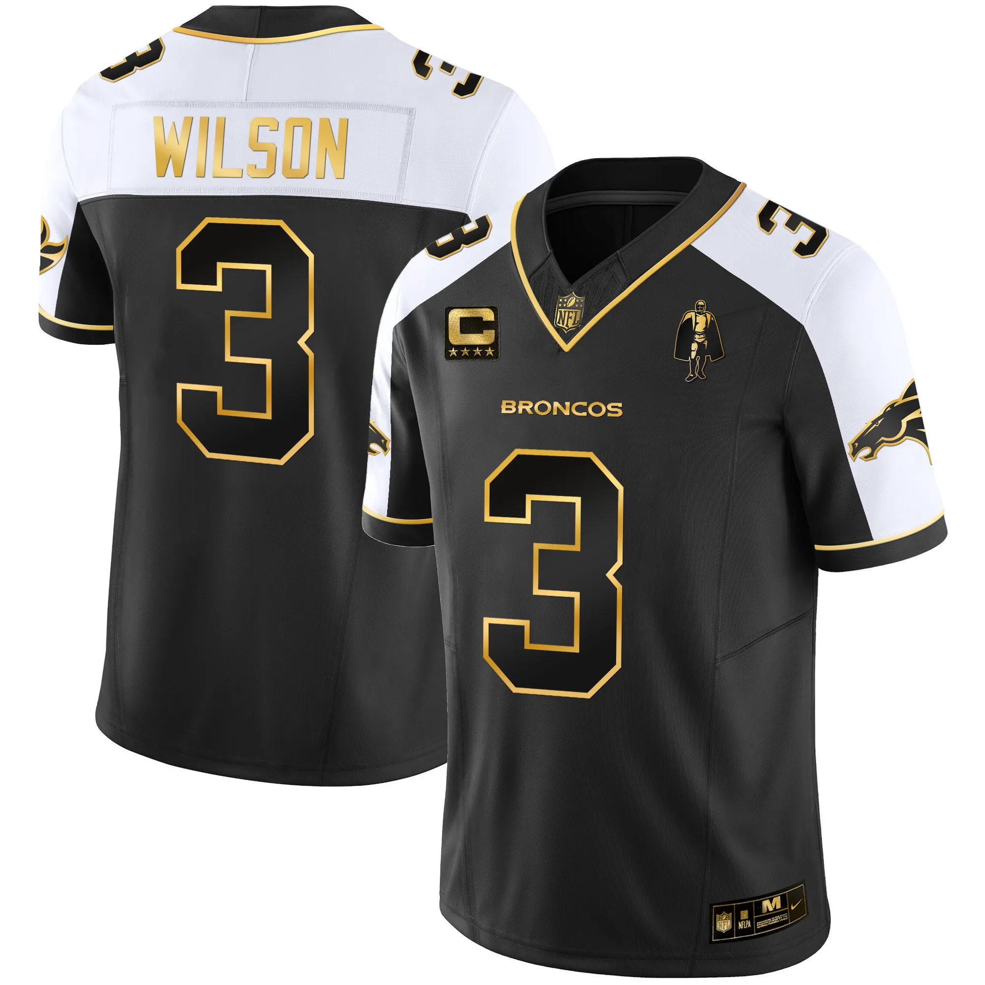 Men's Denver Broncos Gold Vapor Limited Jersey - All Stitched