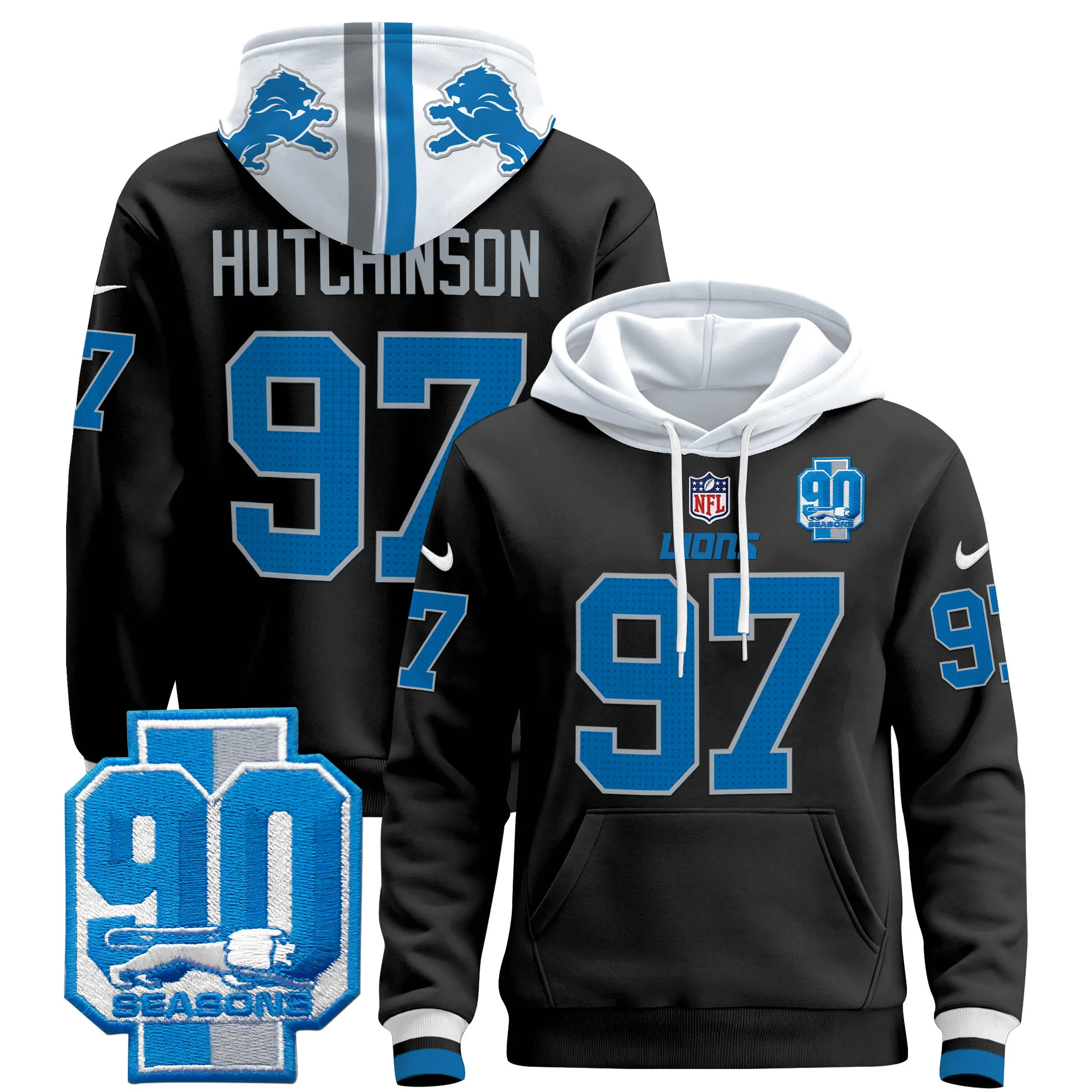 Men's Detroit Lions 2024 Pullover Hoodie - All Stitched