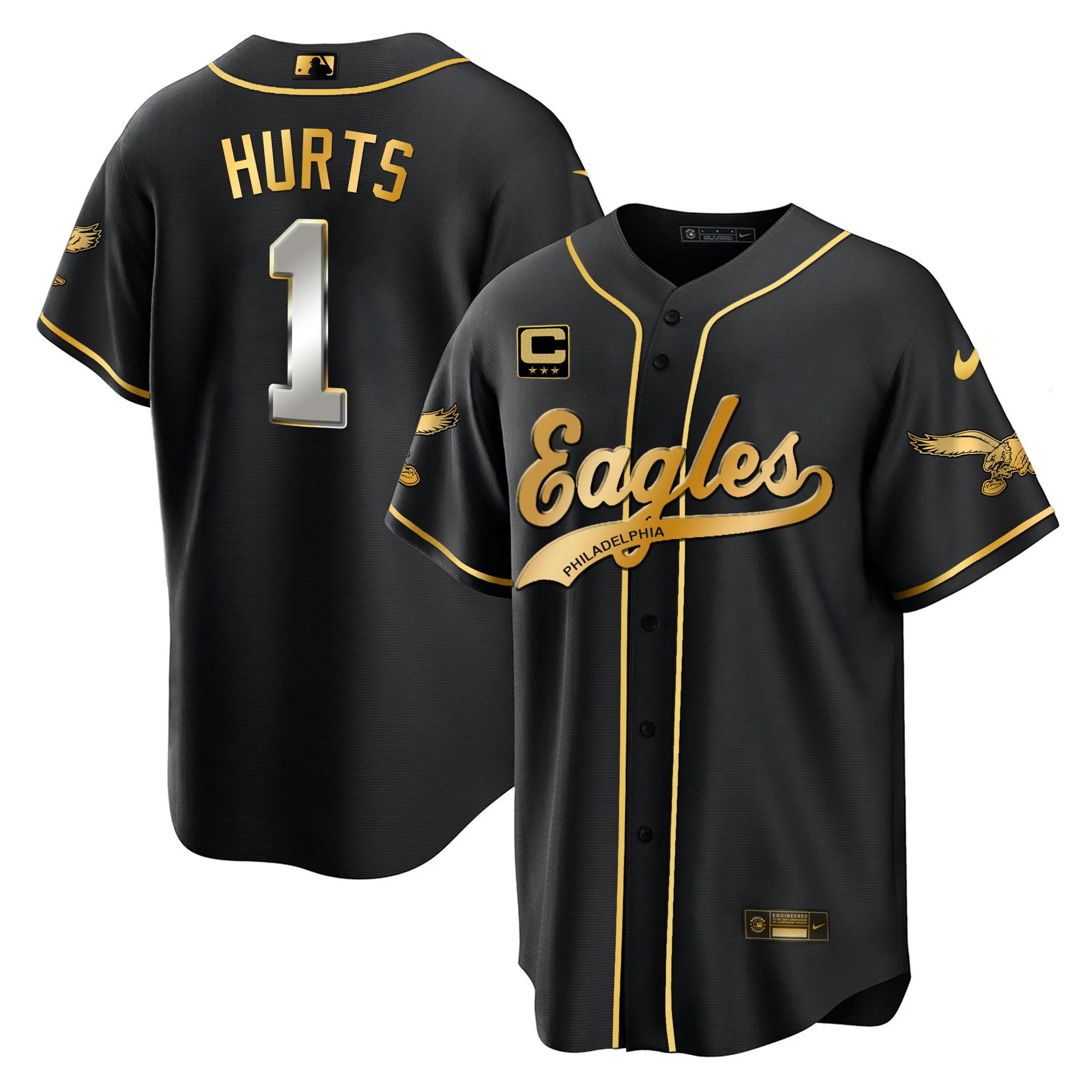 Men's Eagles Kelly Green Baseball Limited Jersey - All Stitched