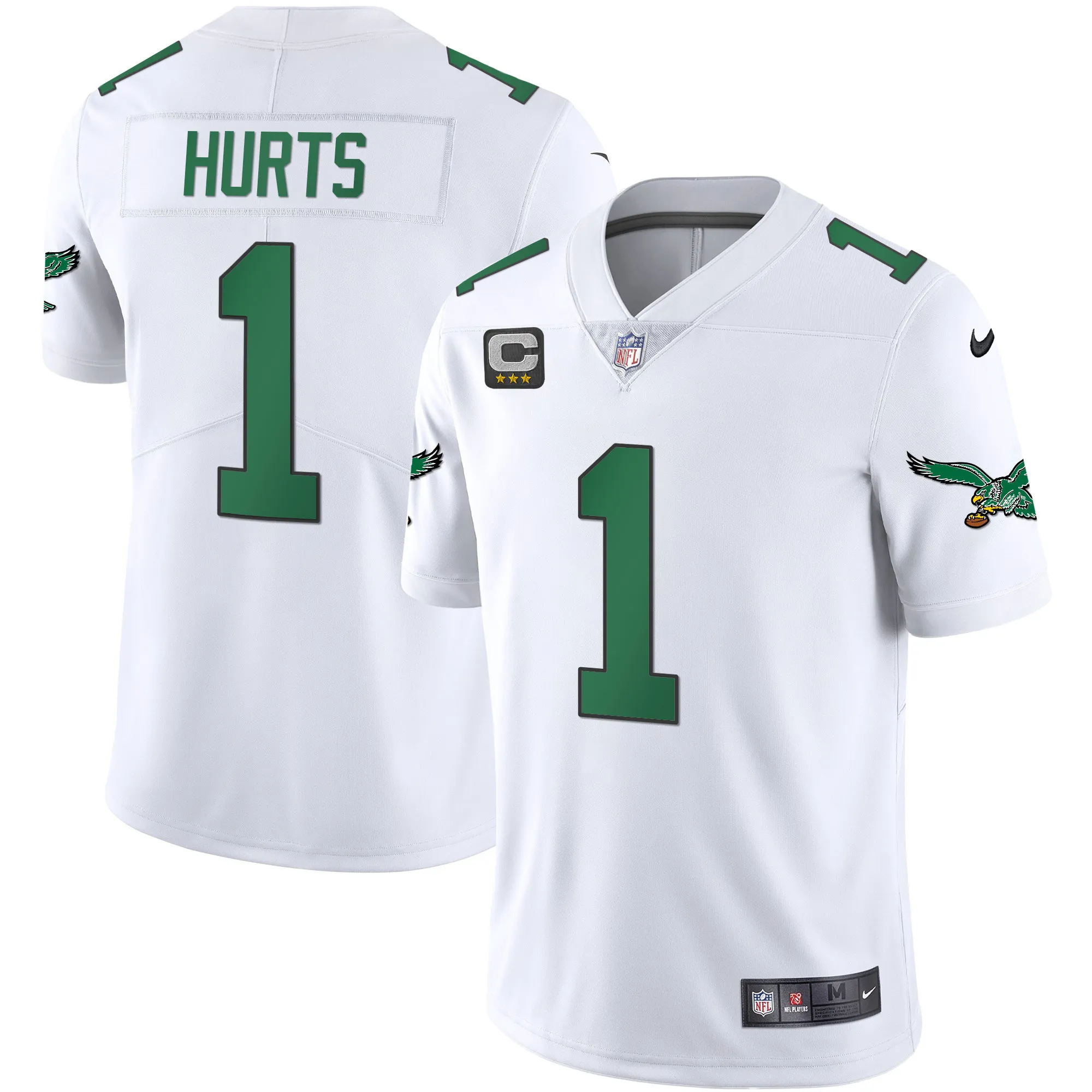 Men's Eagles Kelly Green Vapor Throwback 90s Jersey - All Stitched