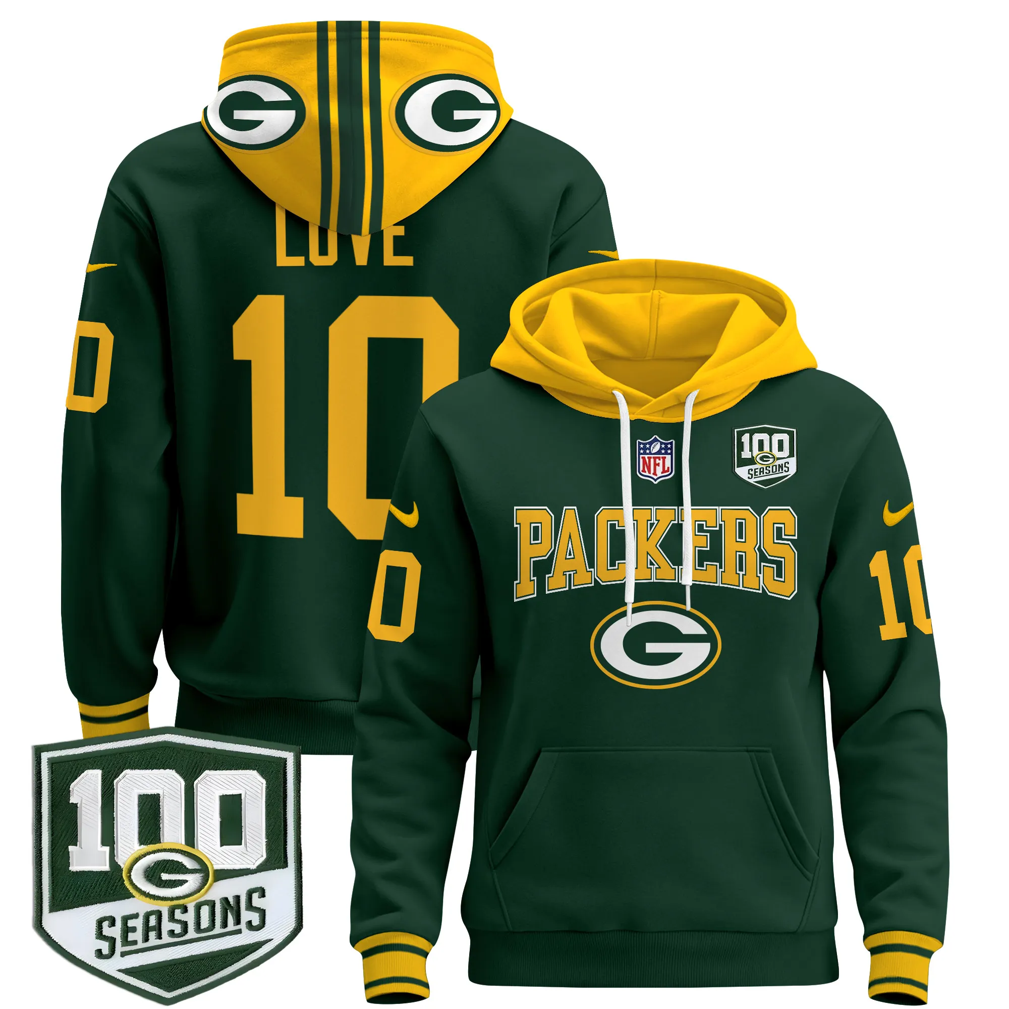 Men's Green Bay Packers 2024 Pullover Hoodie - All Stitched