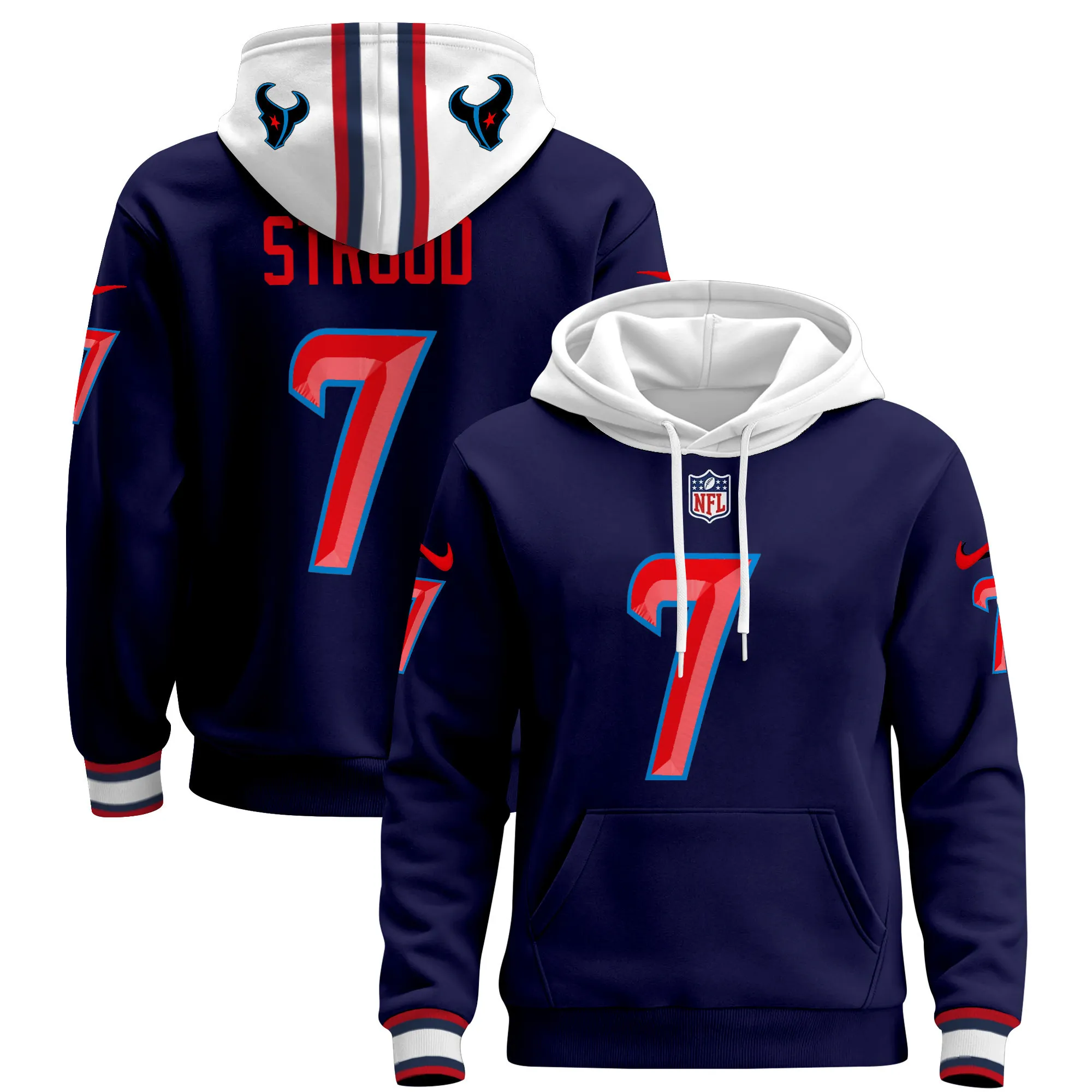 Men's Houston Texans 2024 Pullover Hoodie - All Stitched