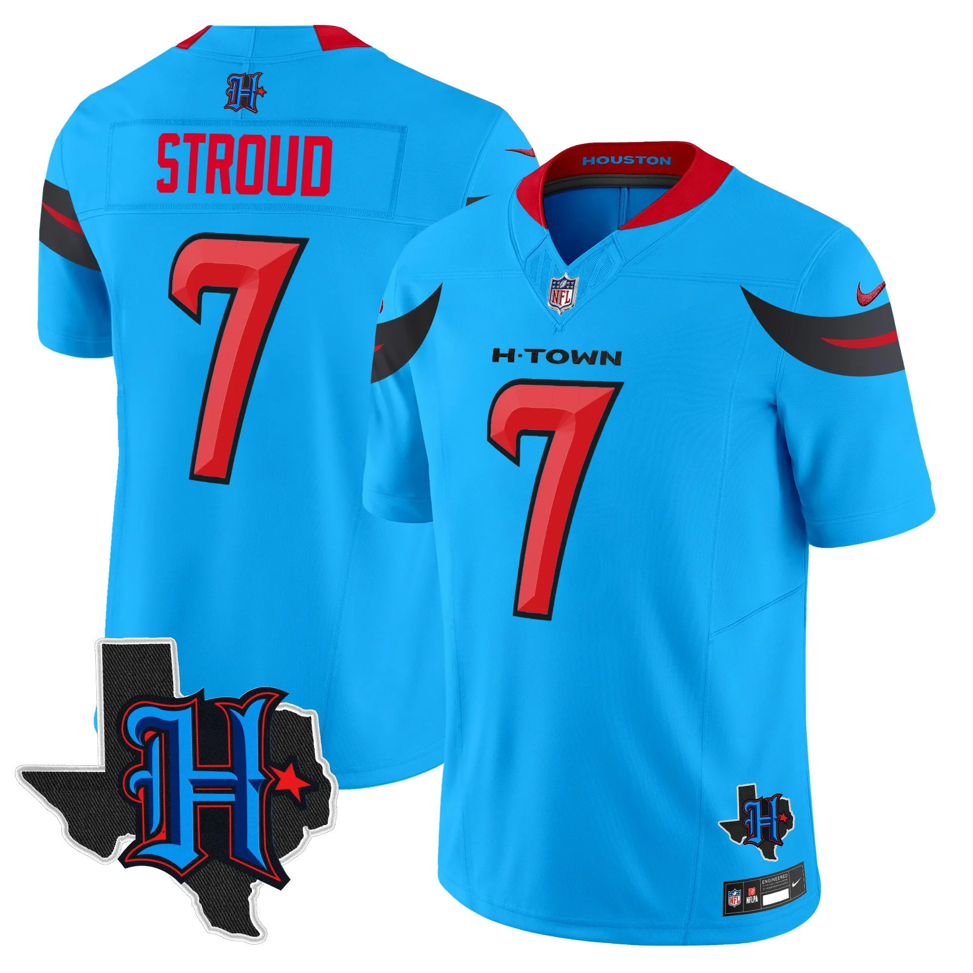 Men's Houston Texans 2024 Texas Patch Vapor Limited Jersey V3 - All Stitched
