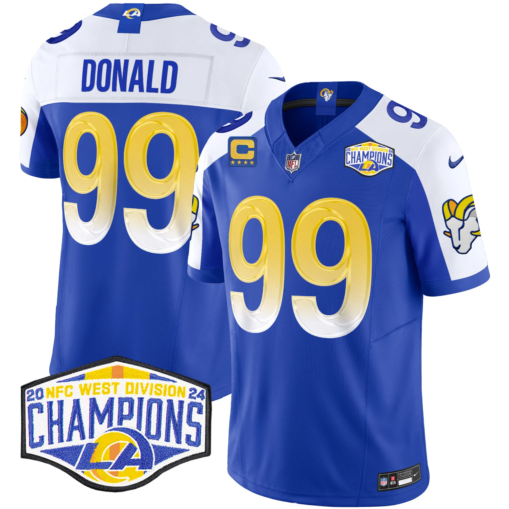 Men's Los Angeles Rams 2024 NFC West Division Champions Vapor Limited Jersey - All Stitched