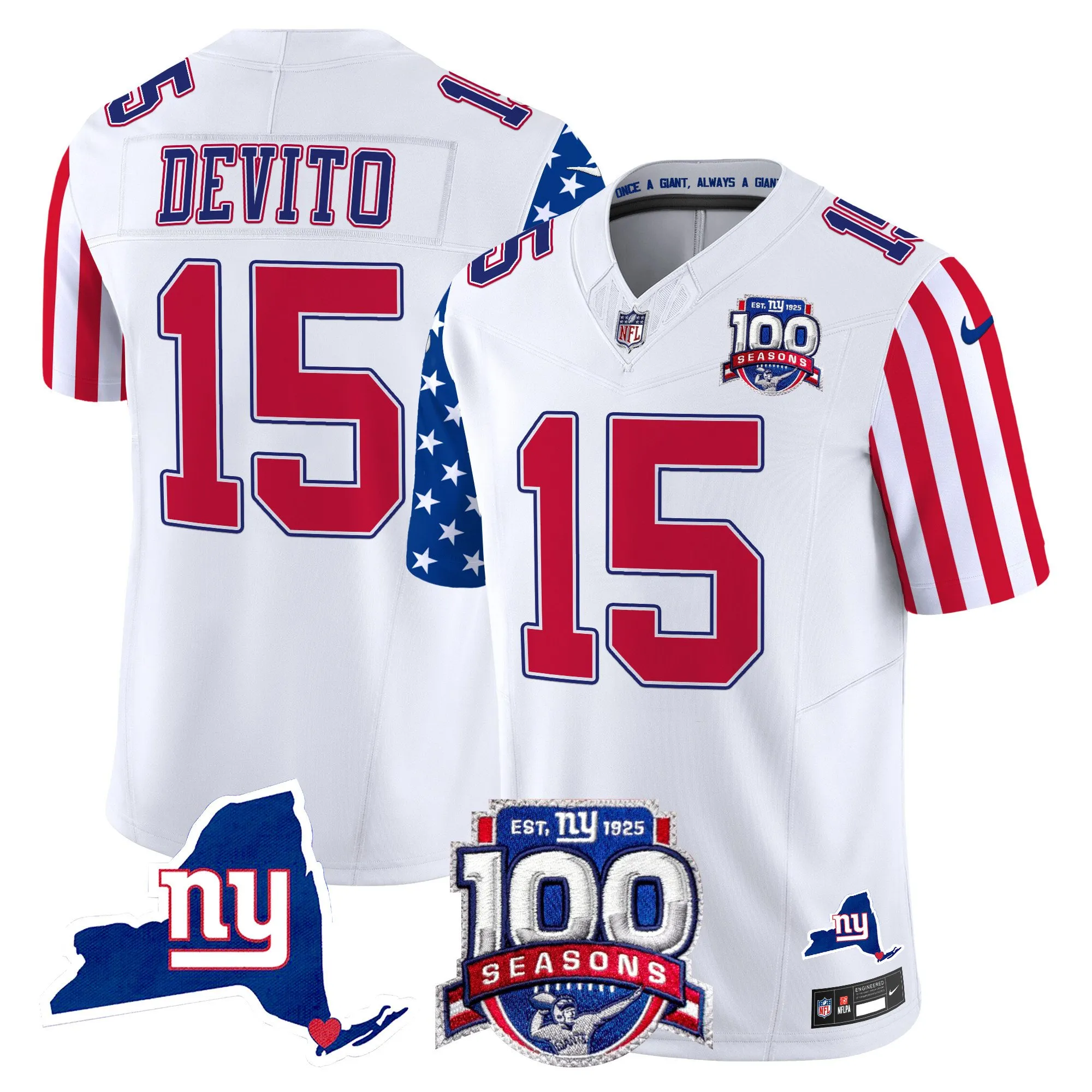 Men's New York Giants American Style Vapor Limited Jersey - All Stitched