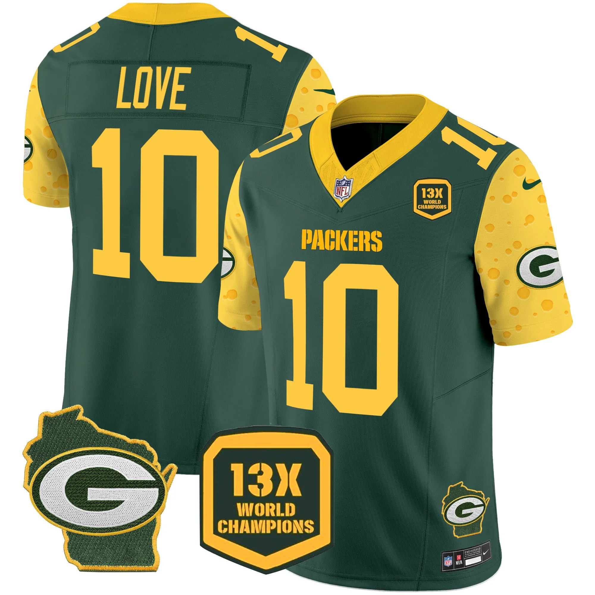 Men's Packers Cheese Vapor Limited Jersey – All Stitched