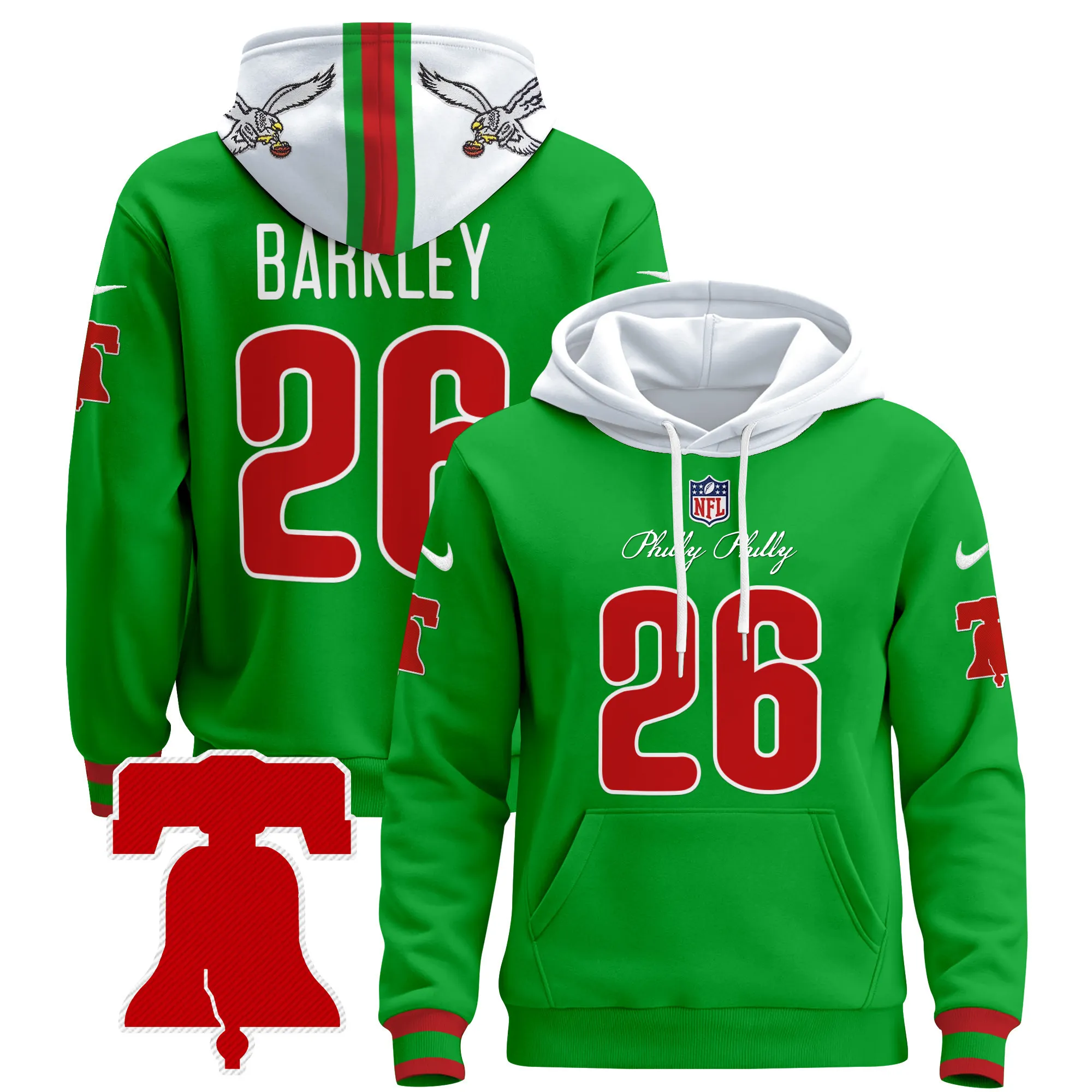 Men's Philadelphia Eagles Philly Phanatic 2024 Pullover Hoodie - All Stitched