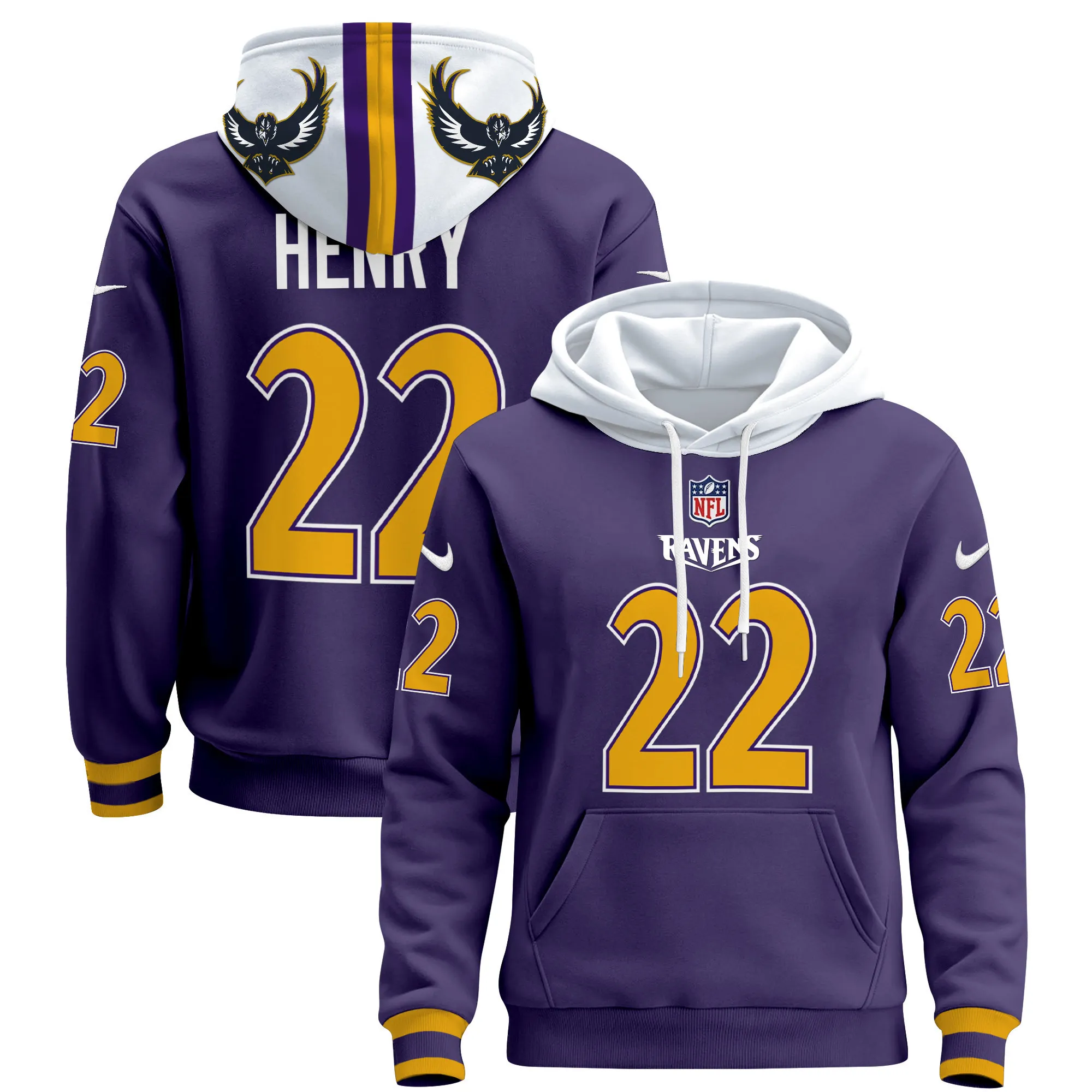 Men's Ravens 2024 Pullover Hoodie - All Stitched