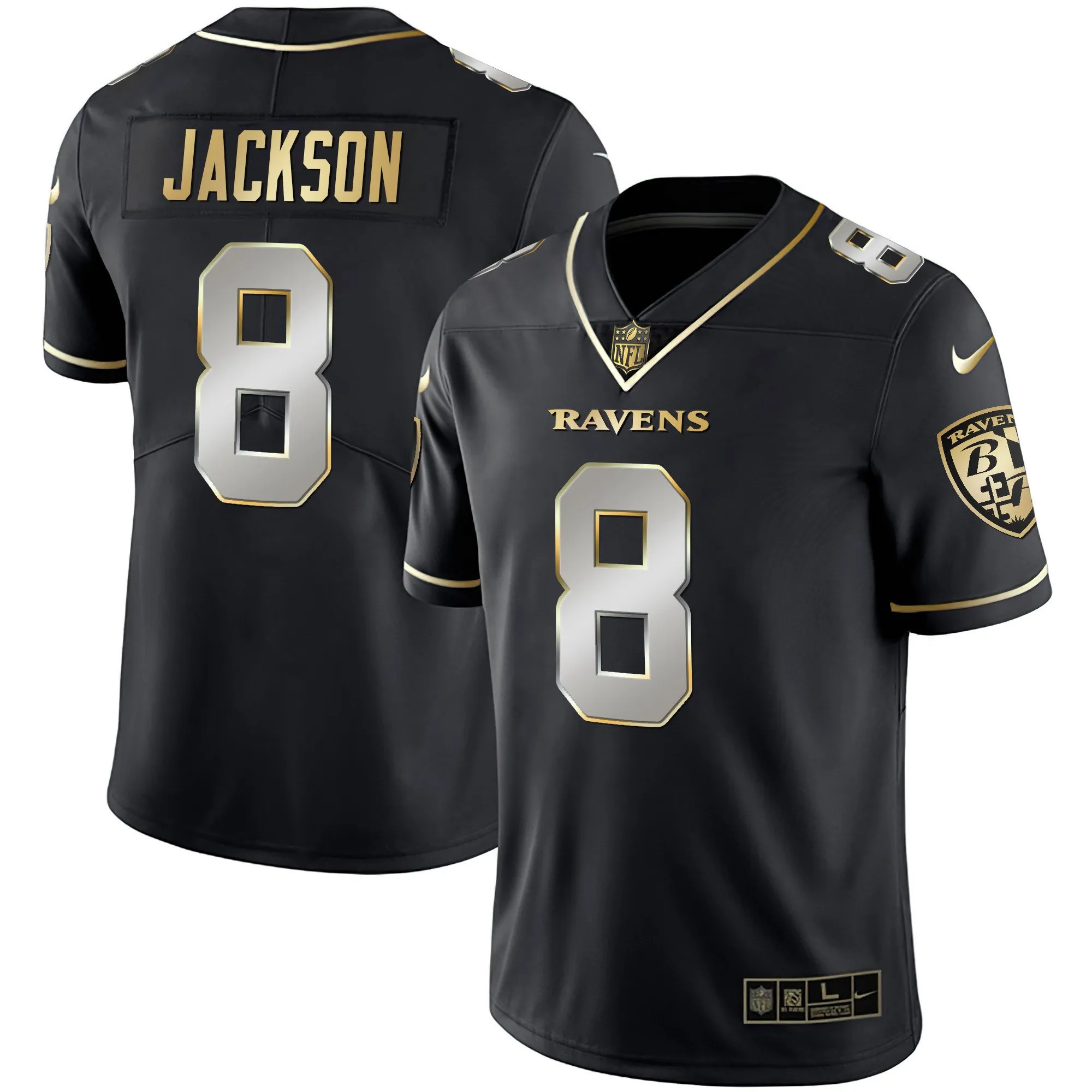 Men's Ravens Gold Vapor Jersey - All Stitched