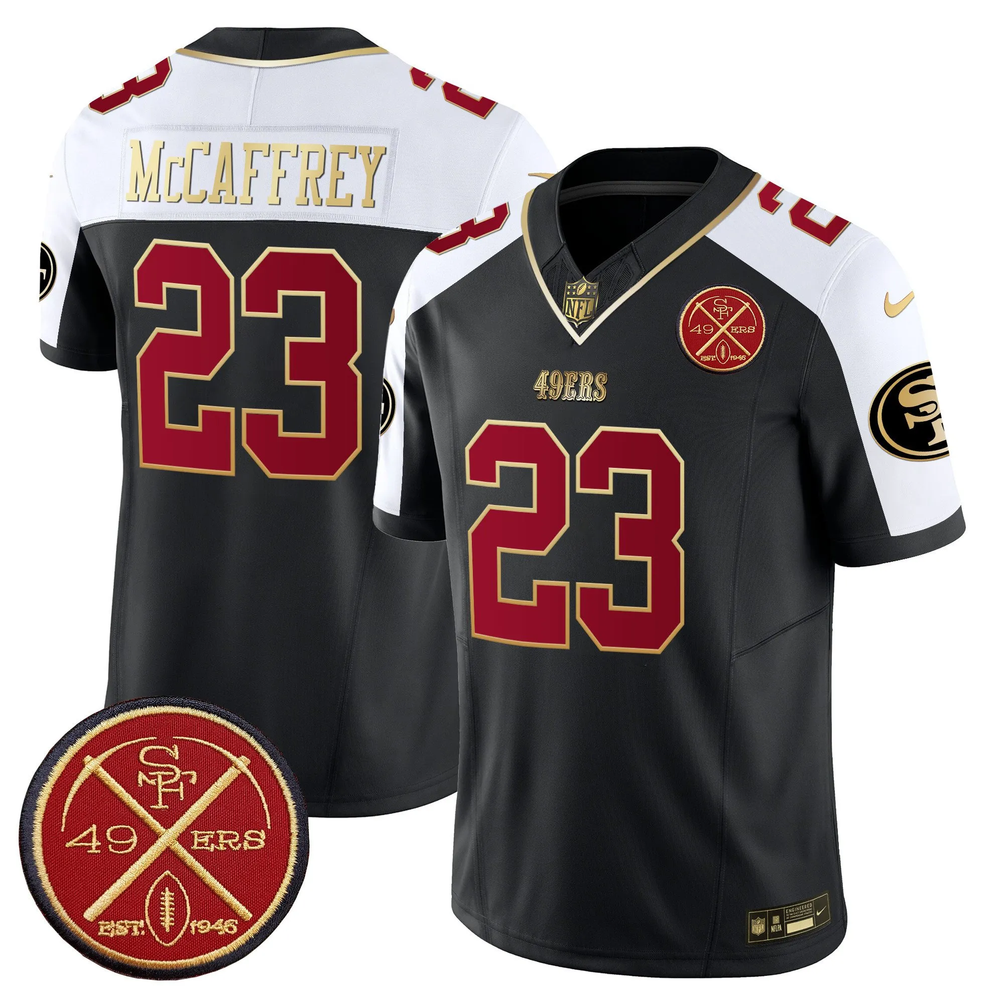 Men's San Francisco 49ers Est.1946 Patch Vapor Limited Jersey - All Stitched