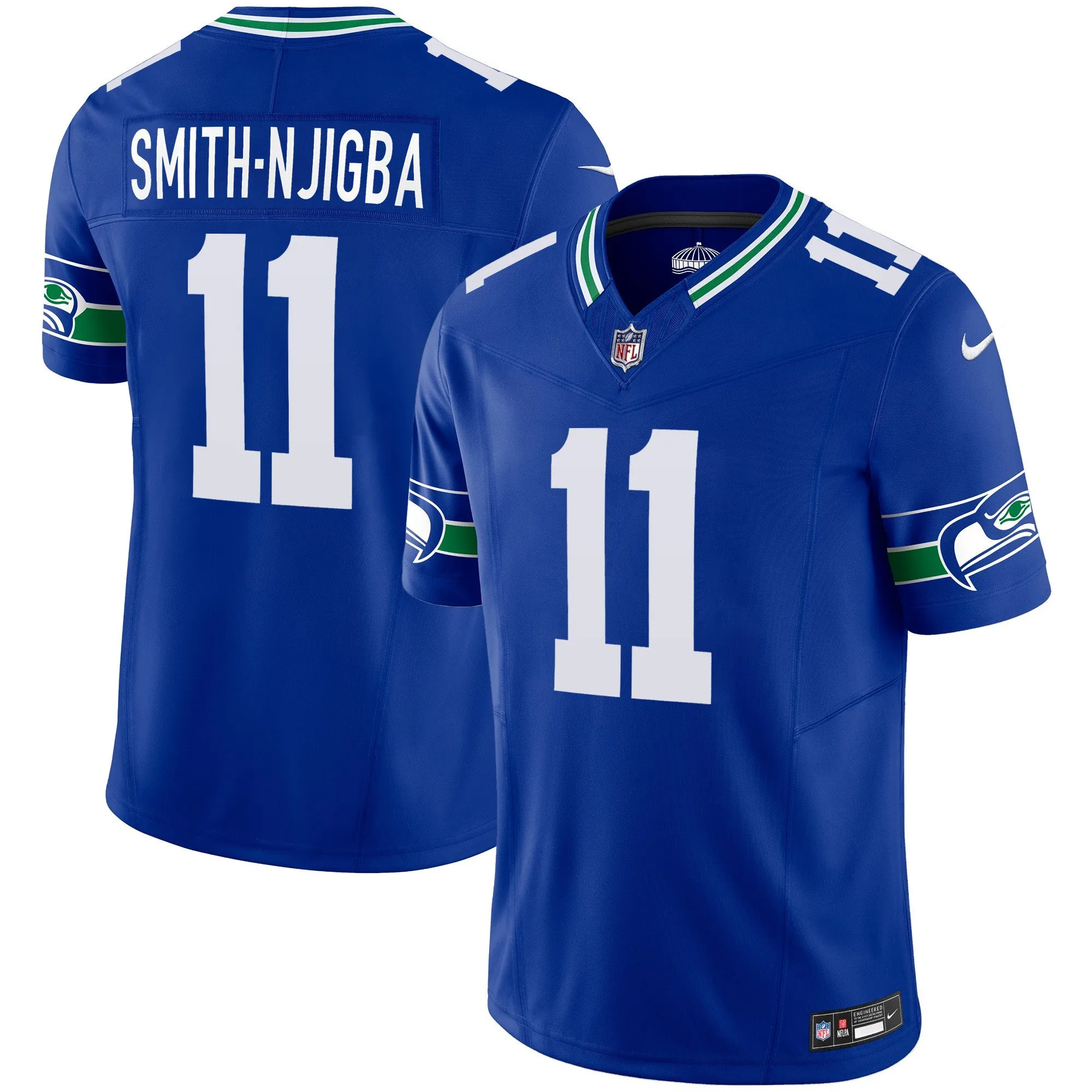 Men's Seahawks Throwback & Gold Vapor Limited Jersey - All Stitched
