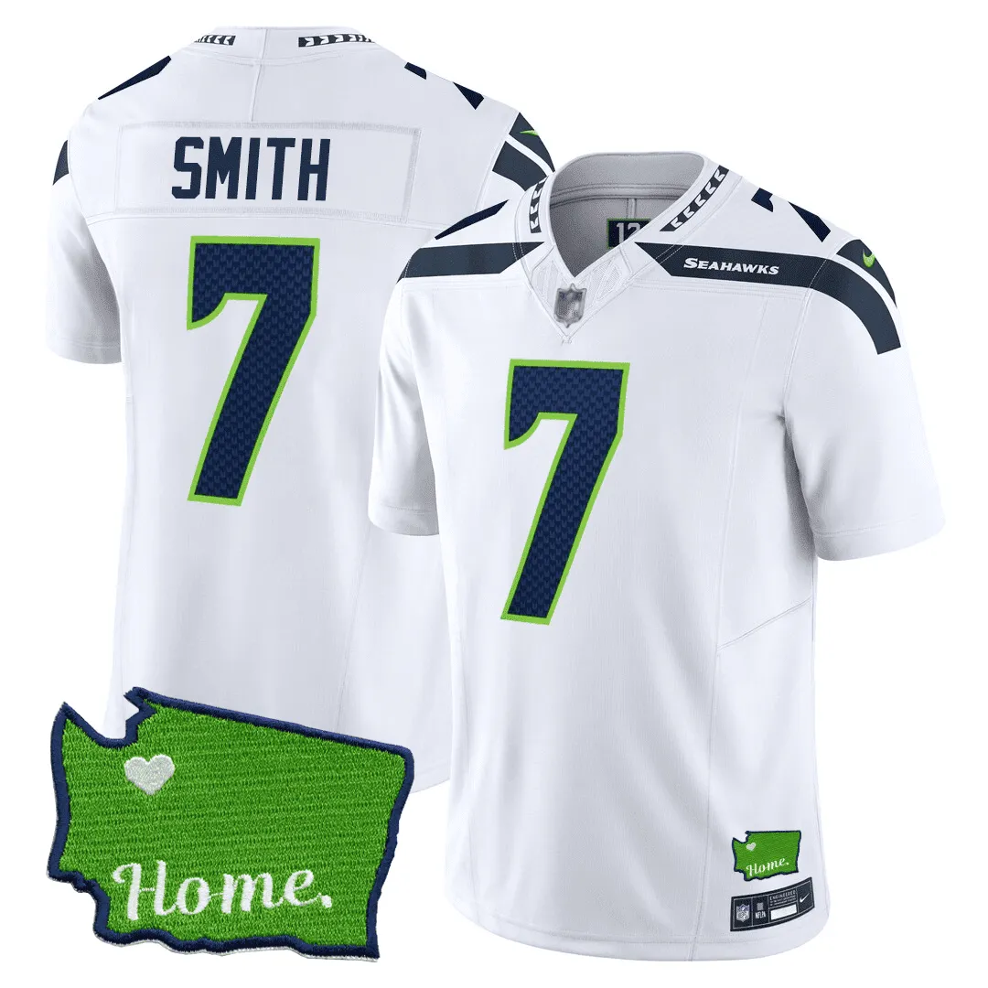 Men's Seattle Seahawks Washington Home Patch Jersey - All Stitched