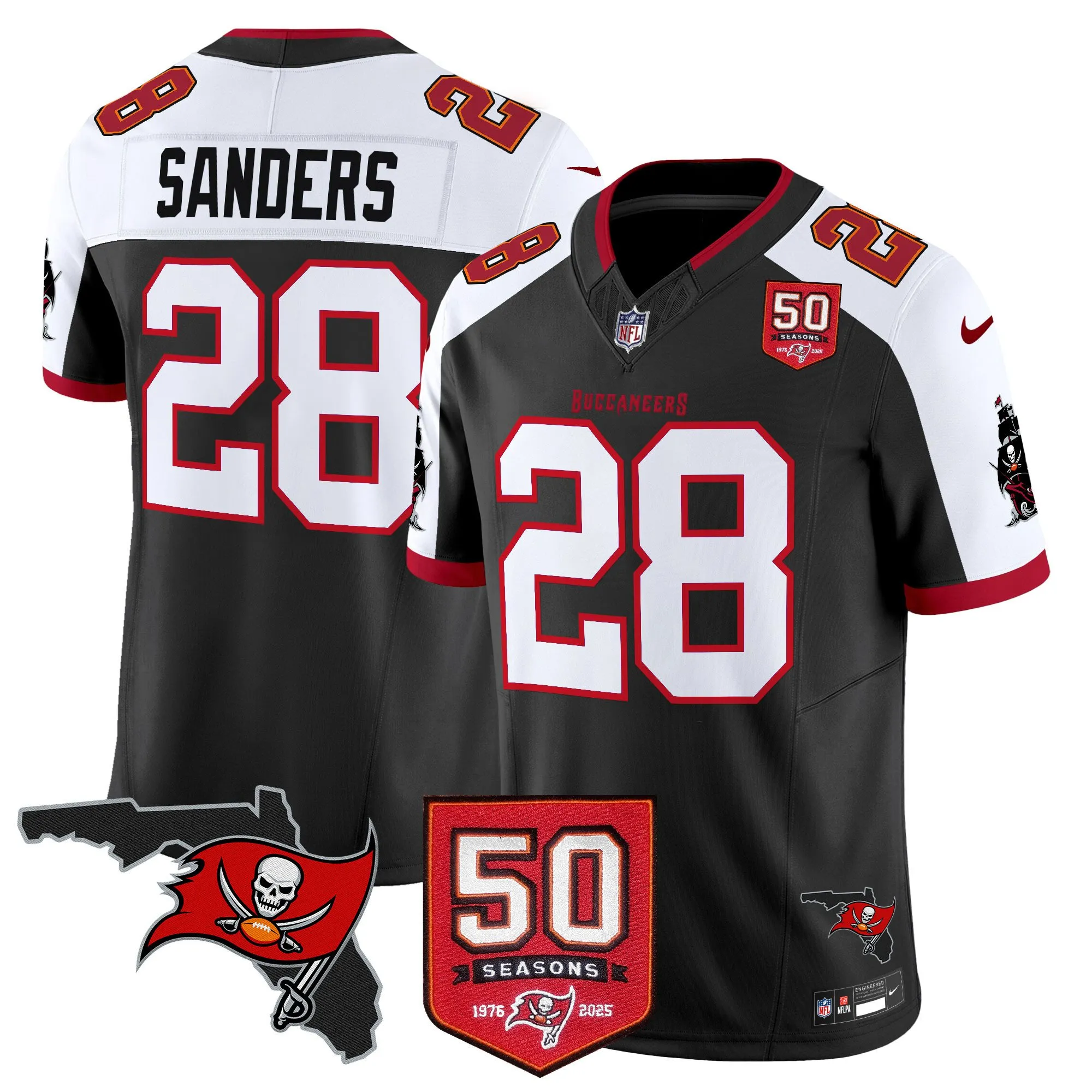 Men's Tampa Bay Buccaneers 50th Season Patch Vapor Limited Jersey - All Stitched
