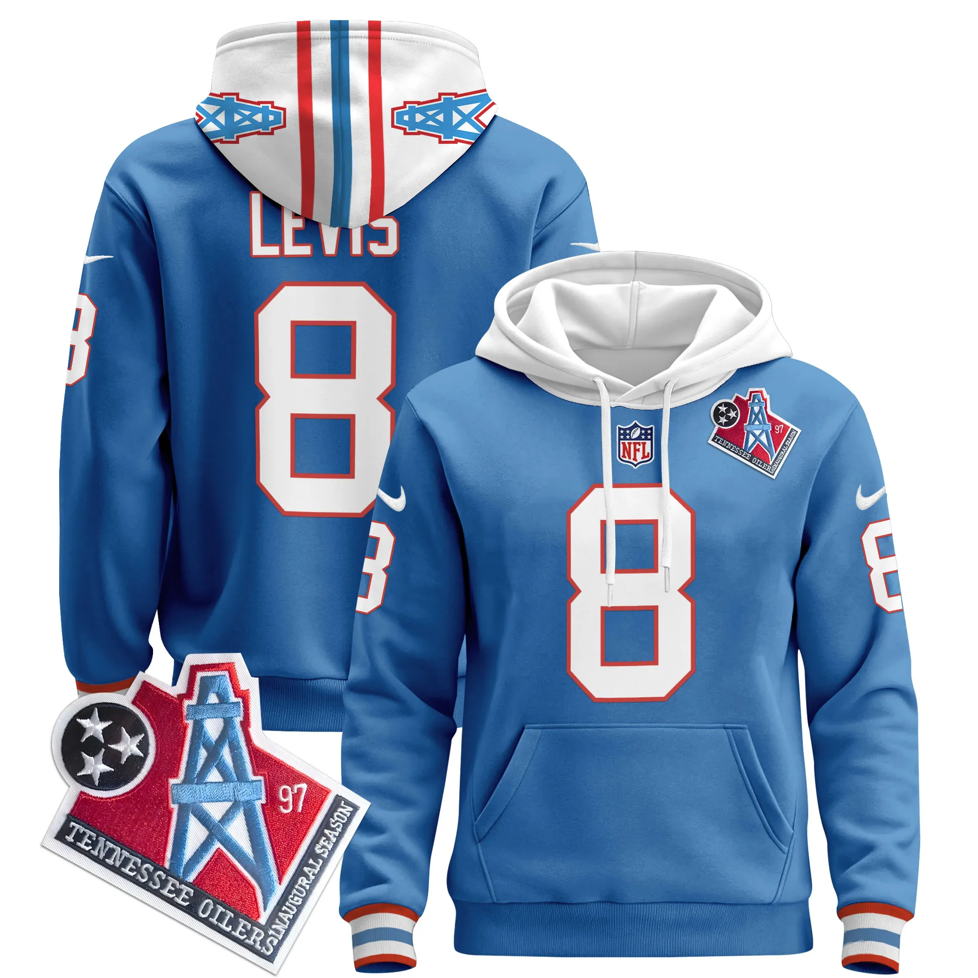 Men's Tennessee Titans 2024 Pullover Hoodie - All Stitched