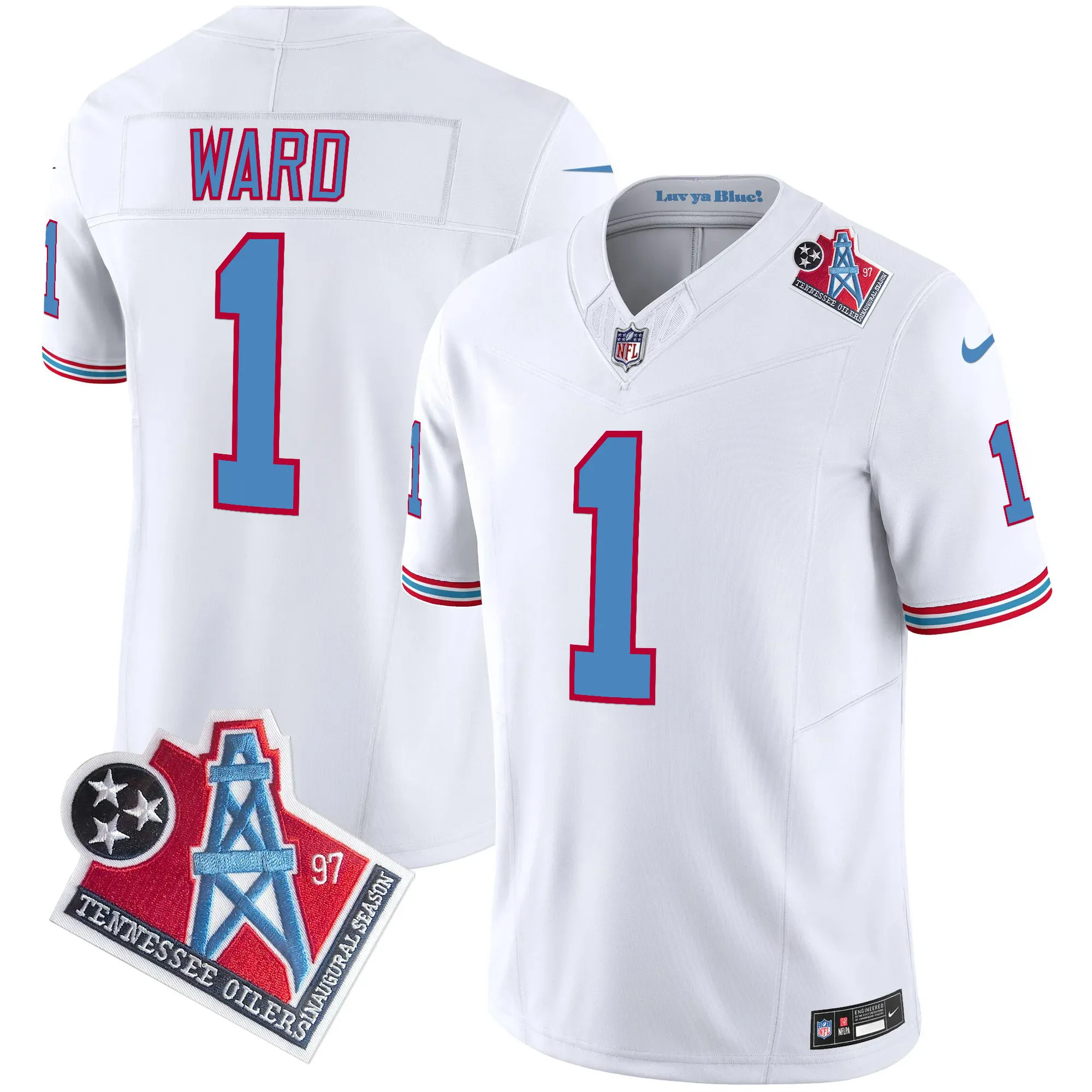 Men's Titans 1997 Throwback Vapor Limited Jersey - All Stitched