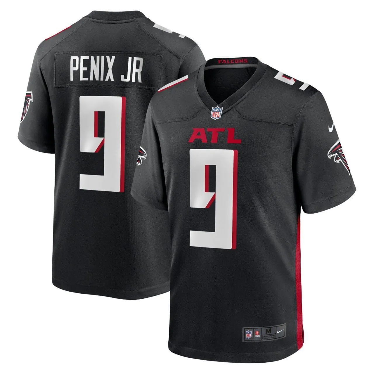 Michael Penix Jr. Atlanta Falcons Black Game Jersey - All Stitched