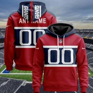 New York Giants Pullover Custom Hoodie - All Stitched