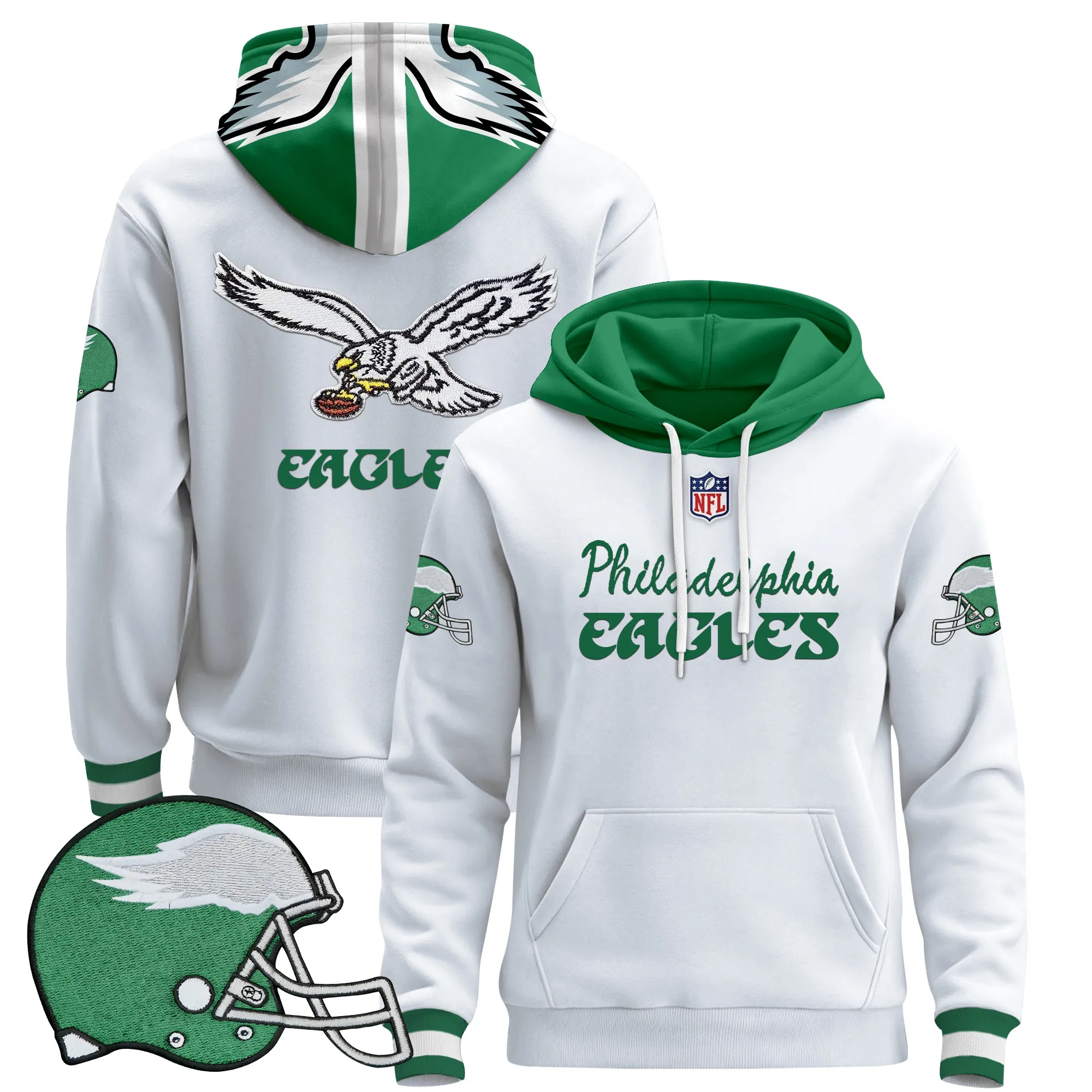 Philadelphia Eagles 2024 Pullover Hoodie V4 - All Stitched