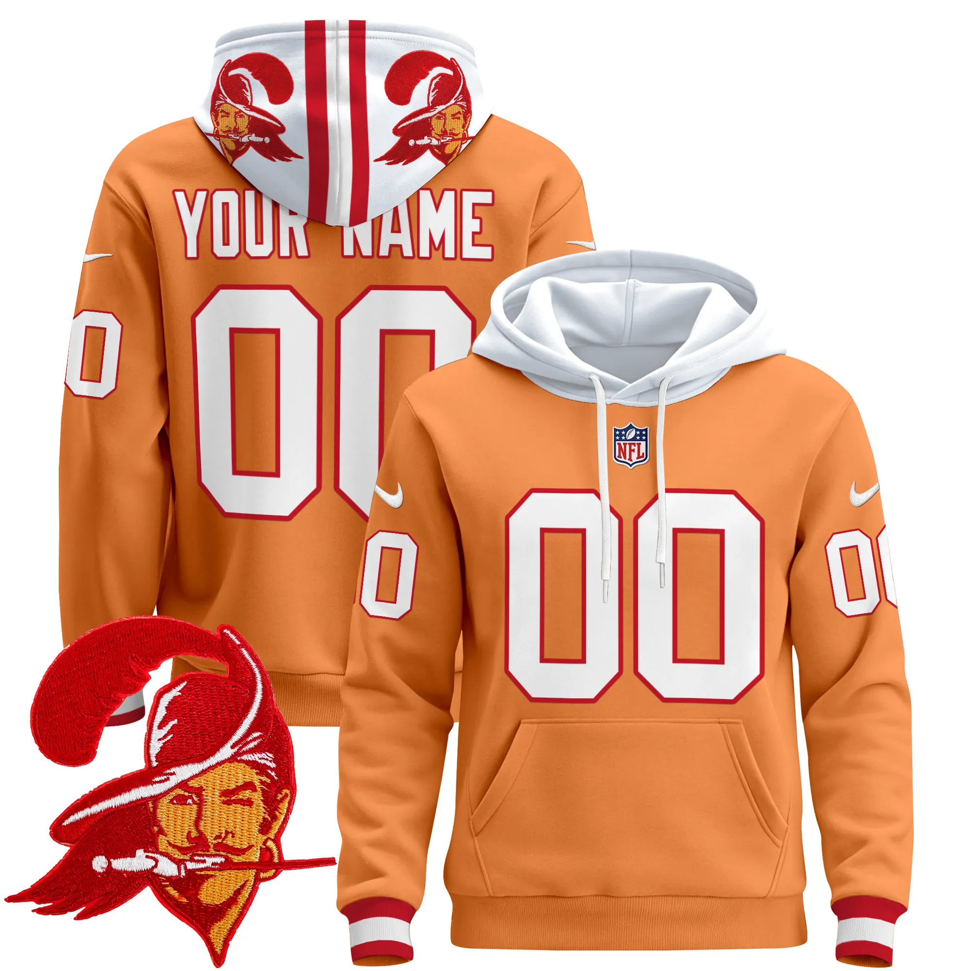 Tampa Bay Buccaneers 2024 Custom Pullover Hoodie - All Stitched