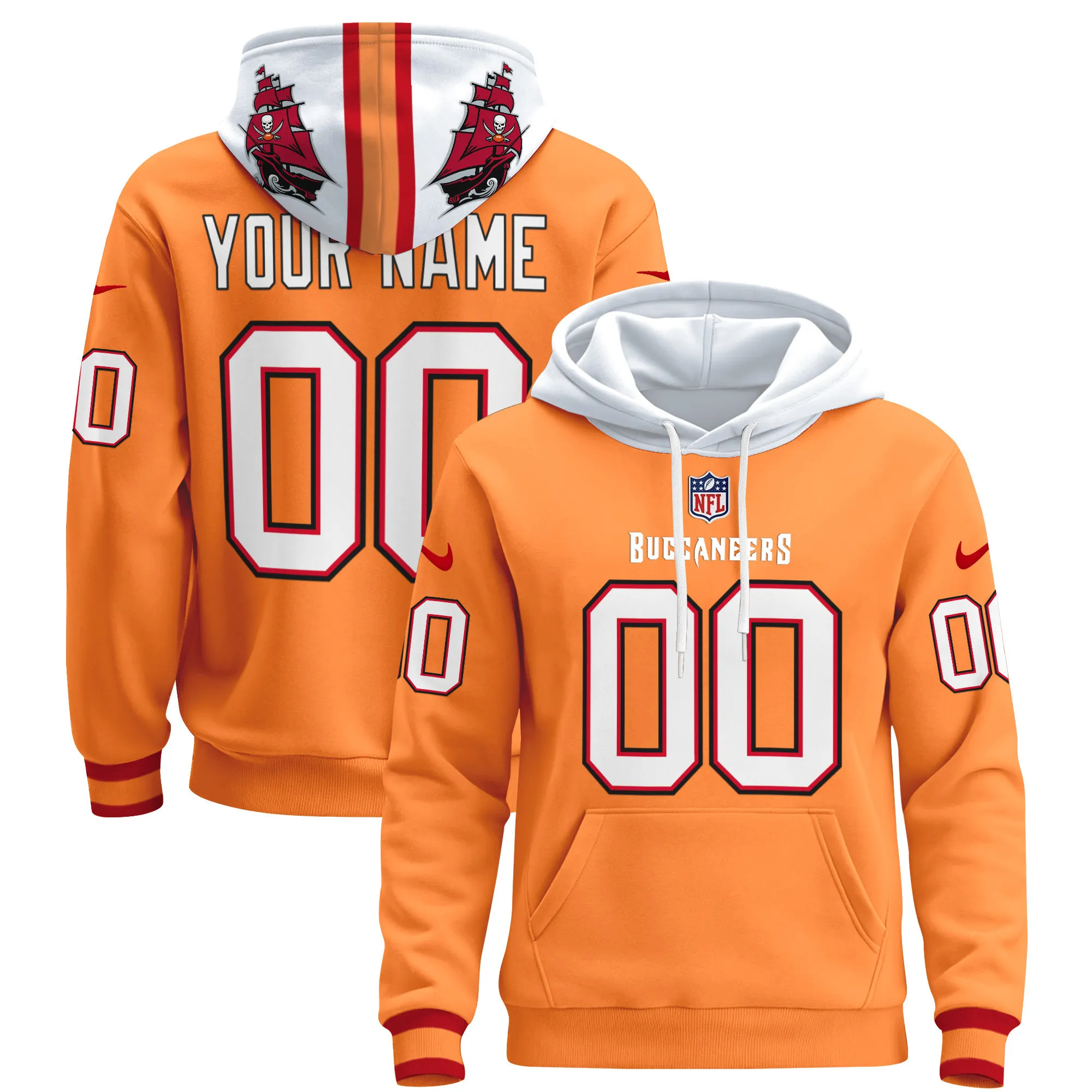 Tampa Bay Buccaneers 2024 Custom Pullover Hoodie V2 - All Stitched