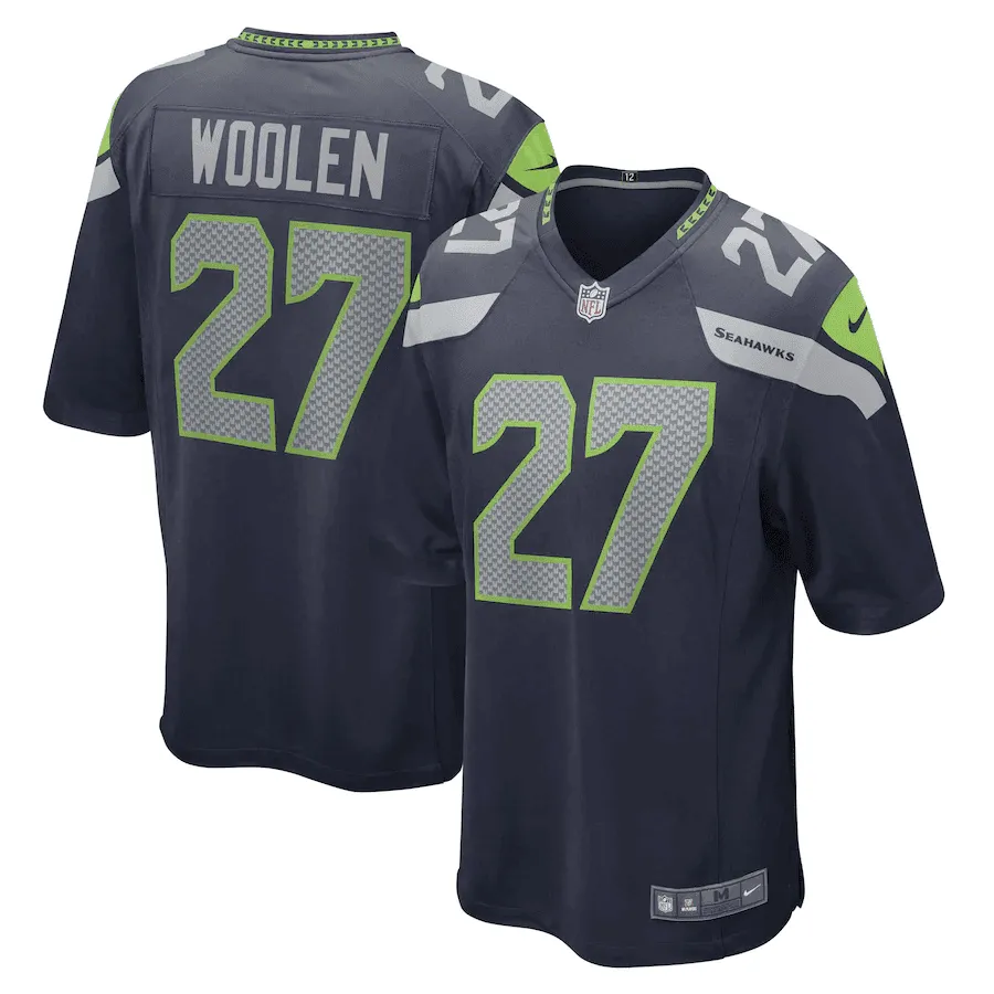 Tariq Woolen Seattle Seahawks Navy Jersey – All Stitched