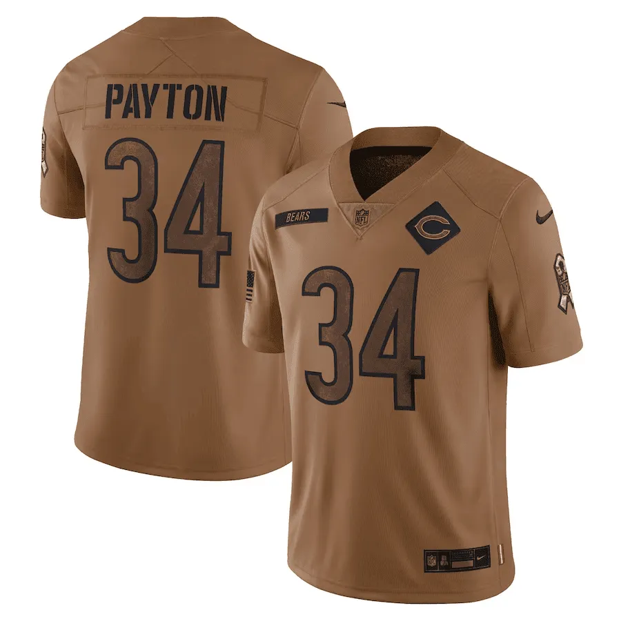 Walter Payton Chicago Bears 2023 Salute To Service Jersey - Brown