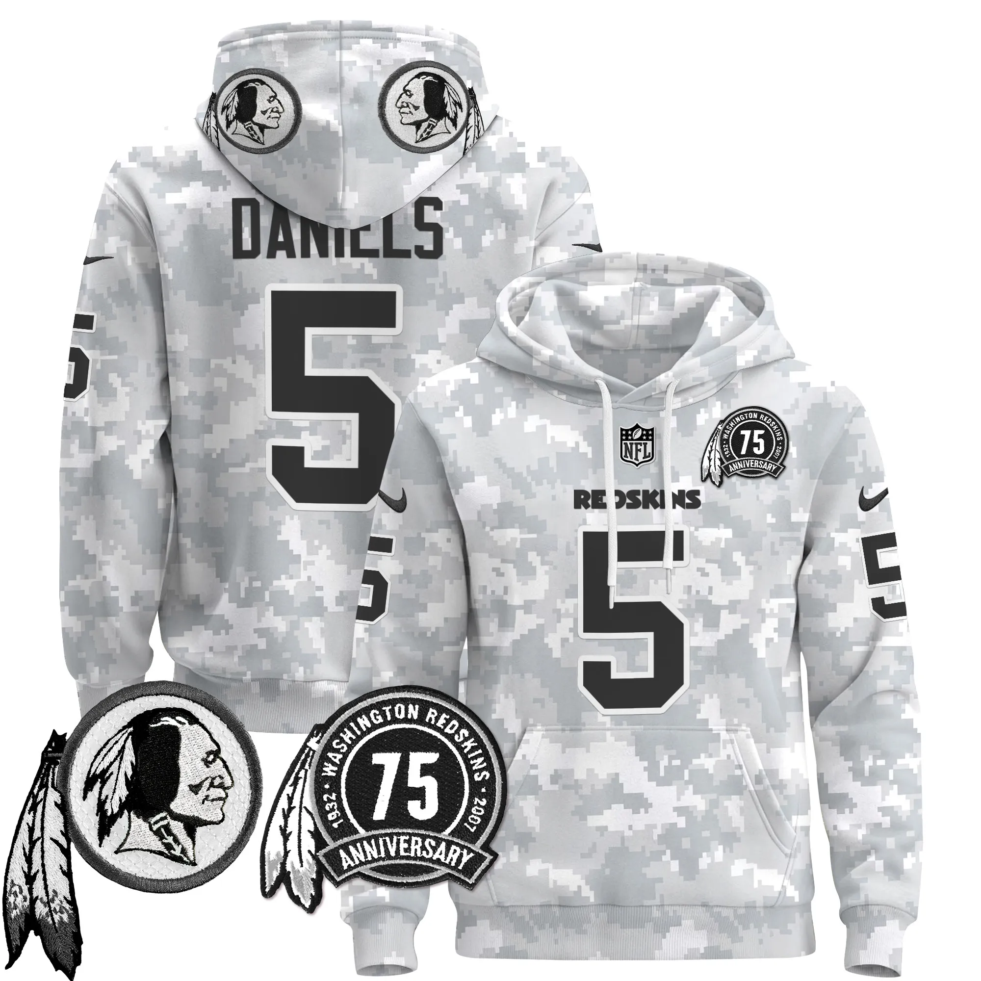 Washington Redskins 2024 Salute to Service Pullover Hoodie - All Stitched